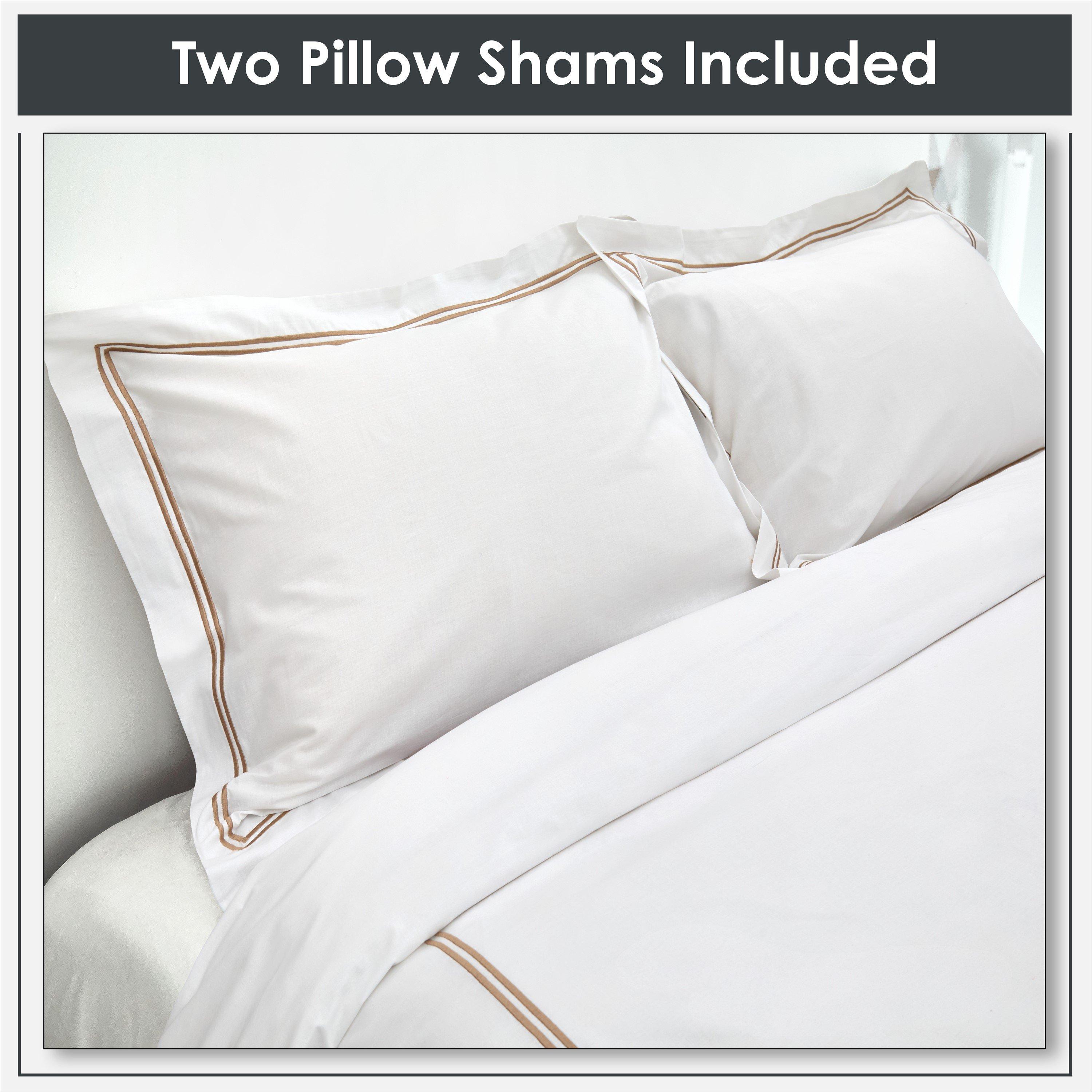 Taupe Cream - Emma Barclay - Duvet Embroidered Set Oxford Pillowcases Mayfair - 3