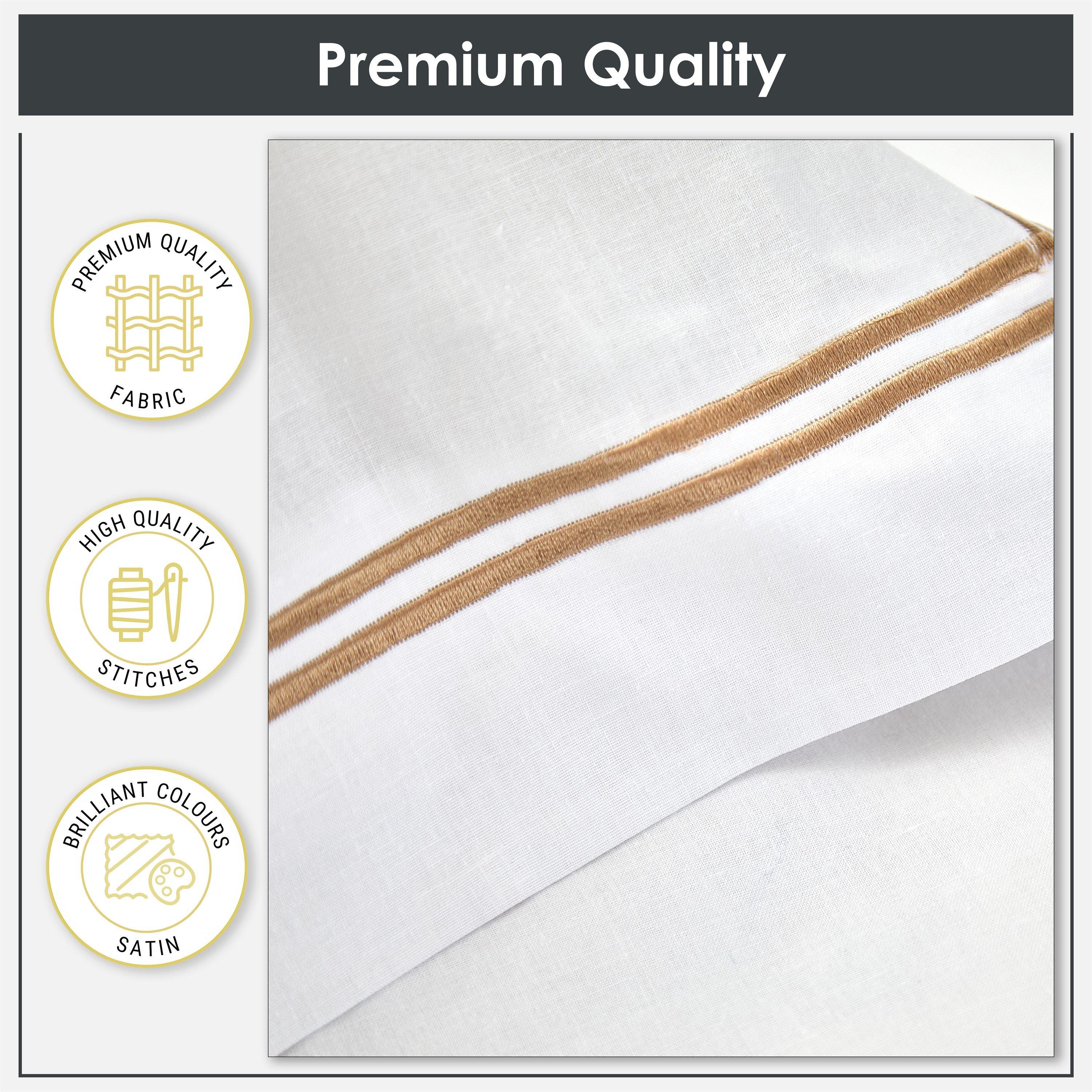 Taupe Cream - Emma Barclay - Duvet Embroidered Set Oxford Pillowcases Mayfair - 5