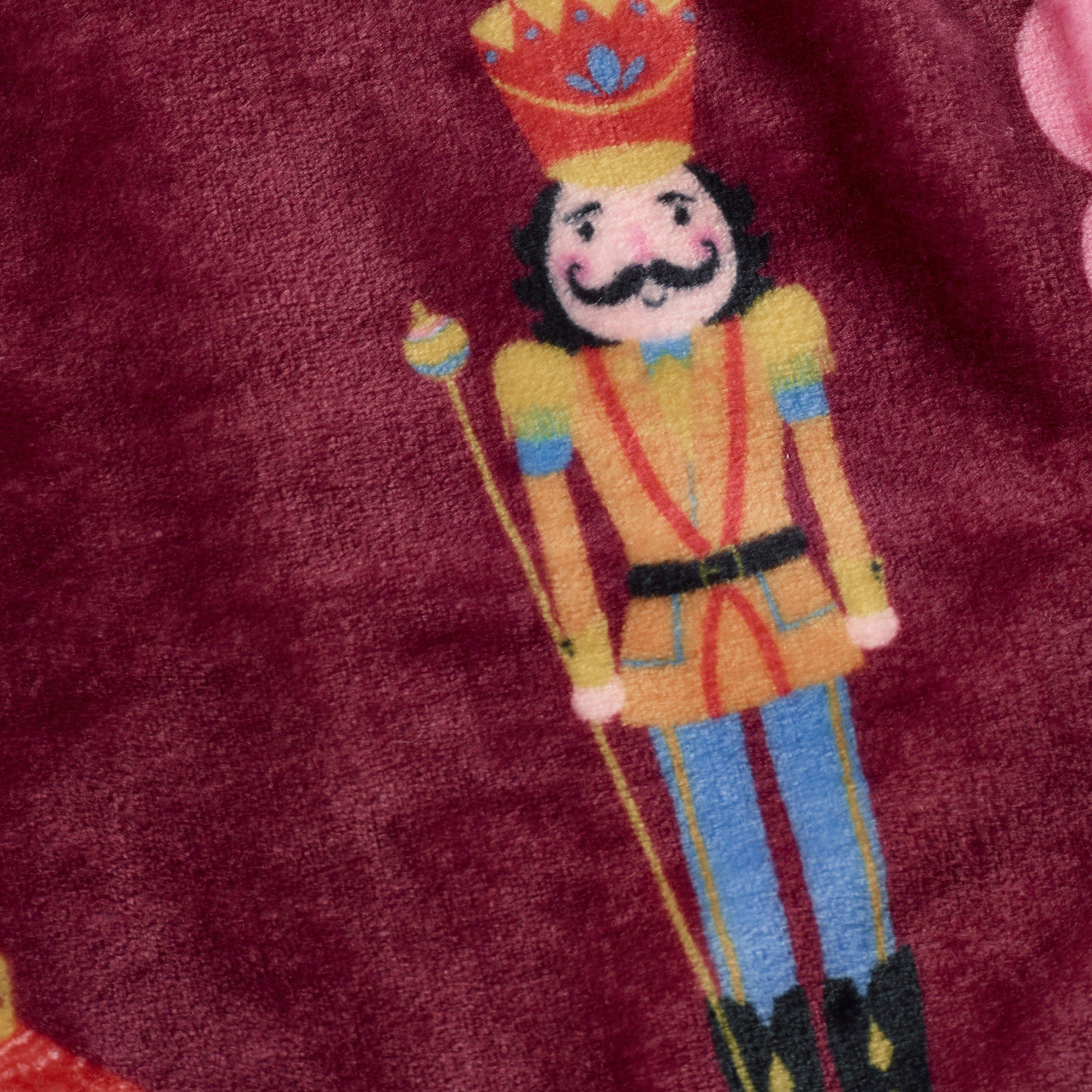 Plum - Catherine Lansfield - Christmas Nutcracker Fleece Cosy Blanket Throw - 3