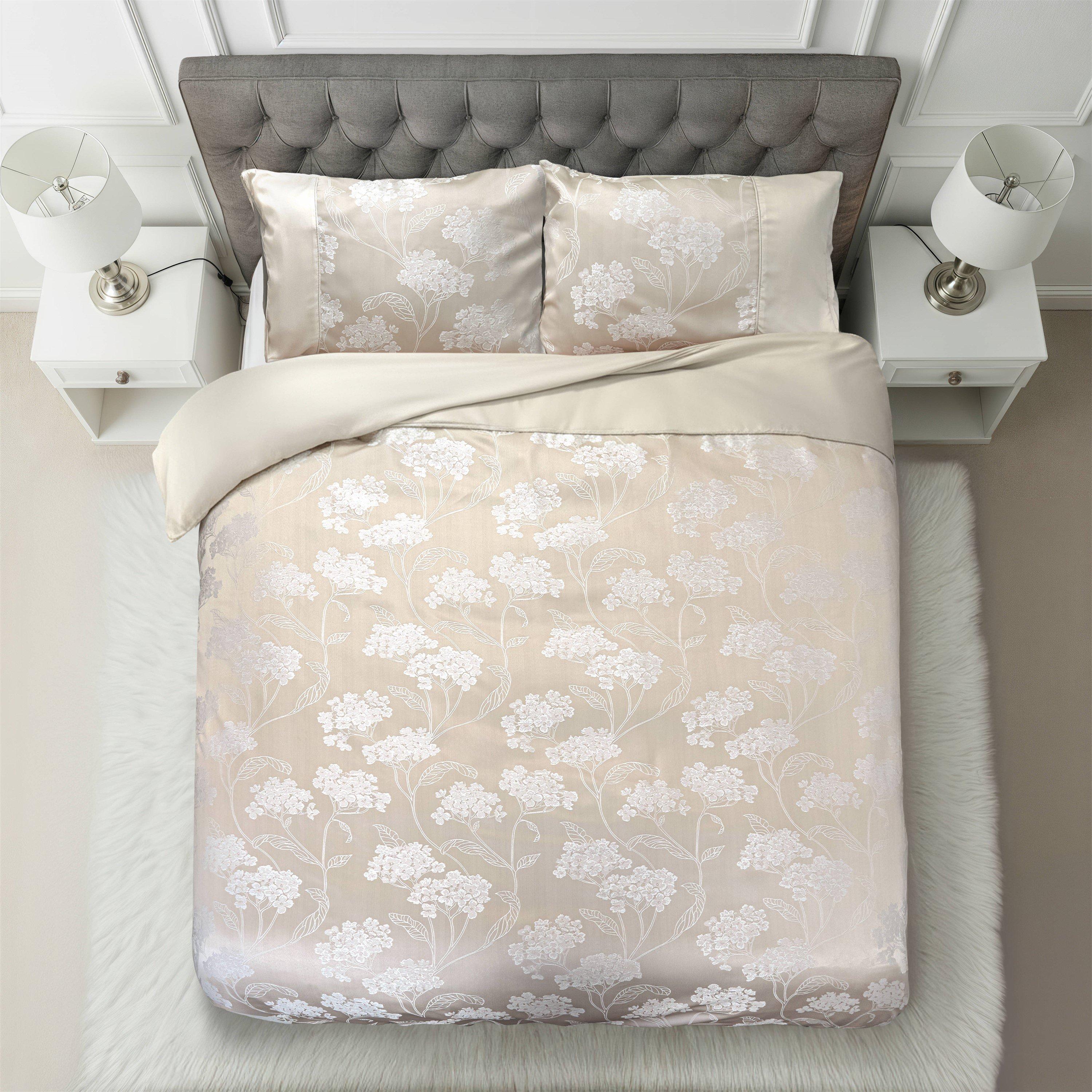 Cream - Emma Barclay - Duvet Set Embellished Jacquard Blossom - 4