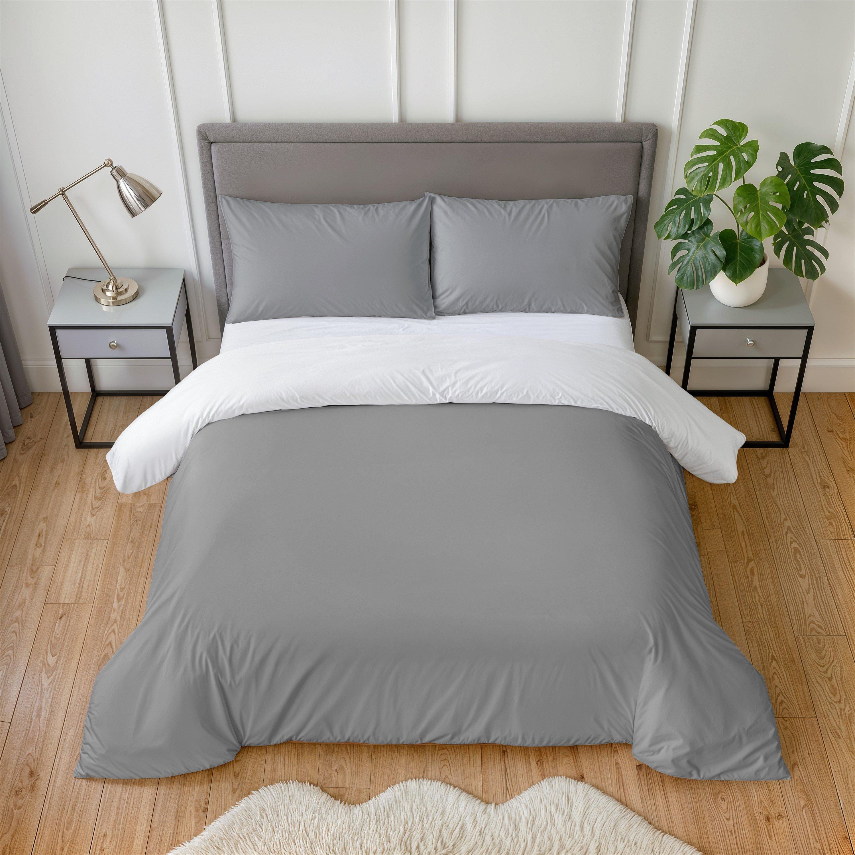 Grey/White - Emma Barclay - Duvet Set Reversible Non Iron Soft Touch Lyla - 7