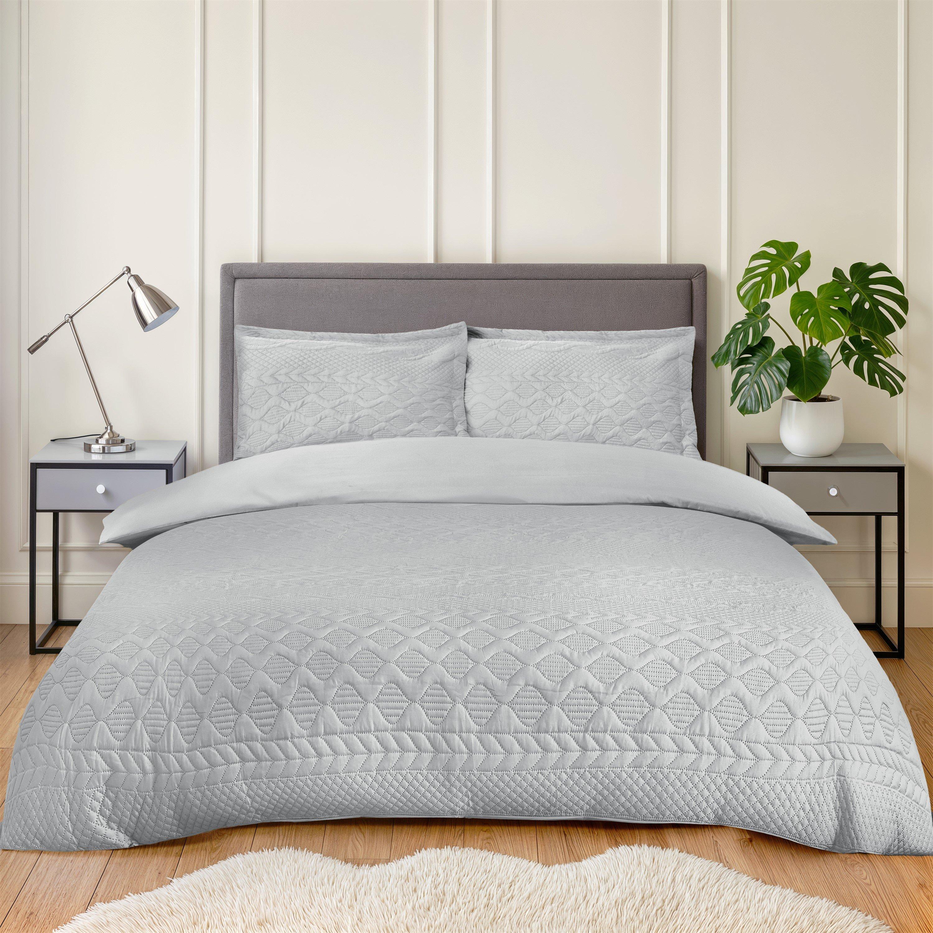 Silver - Emma Barclay - Duvet Set inc Pillowcases Aran - 1