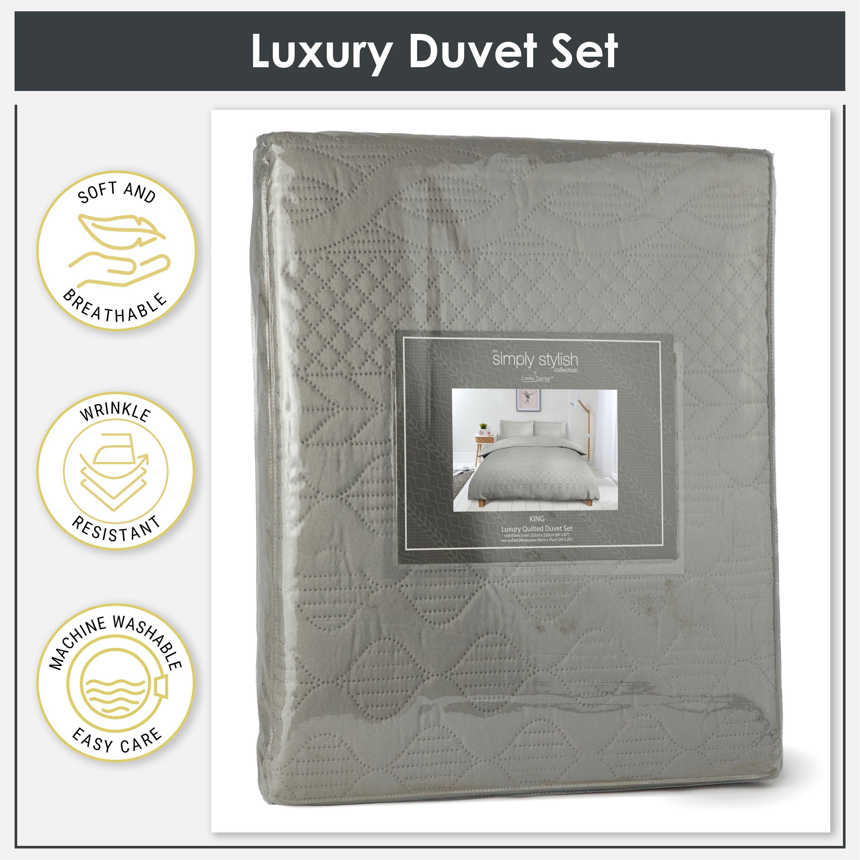 Silver - Emma Barclay - Duvet Set inc Pillowcases Aran - 2