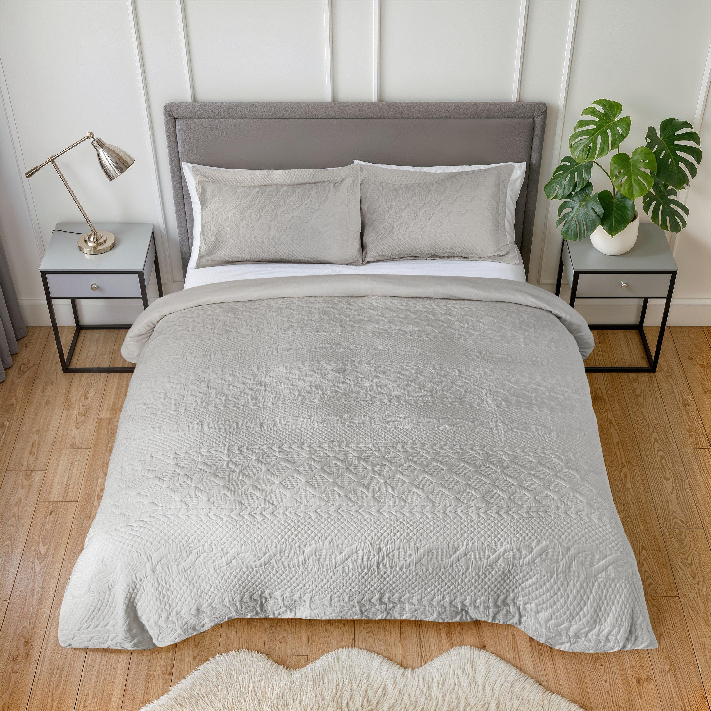 Silver - Emma Barclay - Duvet Set inc Pillowcases Aran - 4