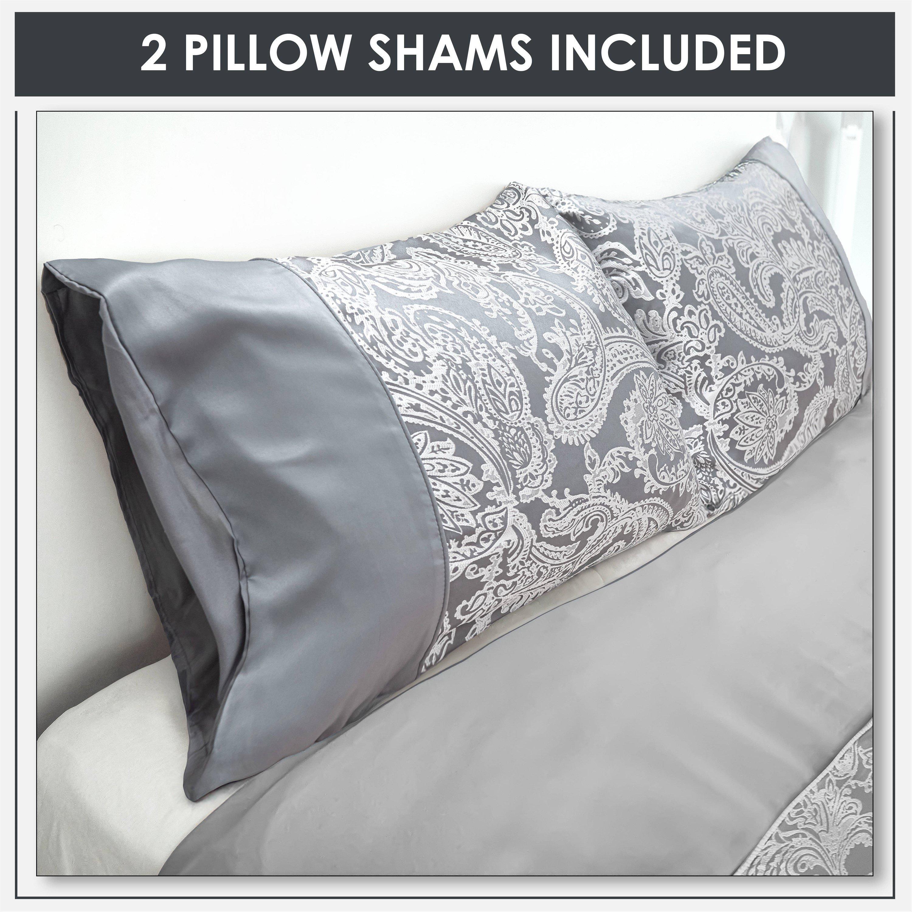 Silver - Emma Barclay - Duvet Set Embellished Jacquard Duchess - 3