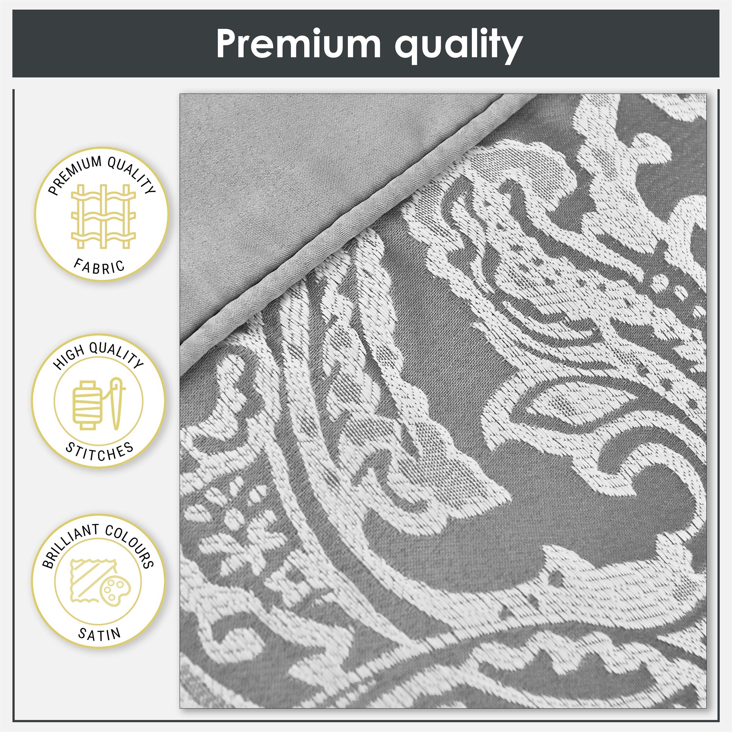 Silver - Emma Barclay - Duvet Set Embellished Jacquard Duchess - 5