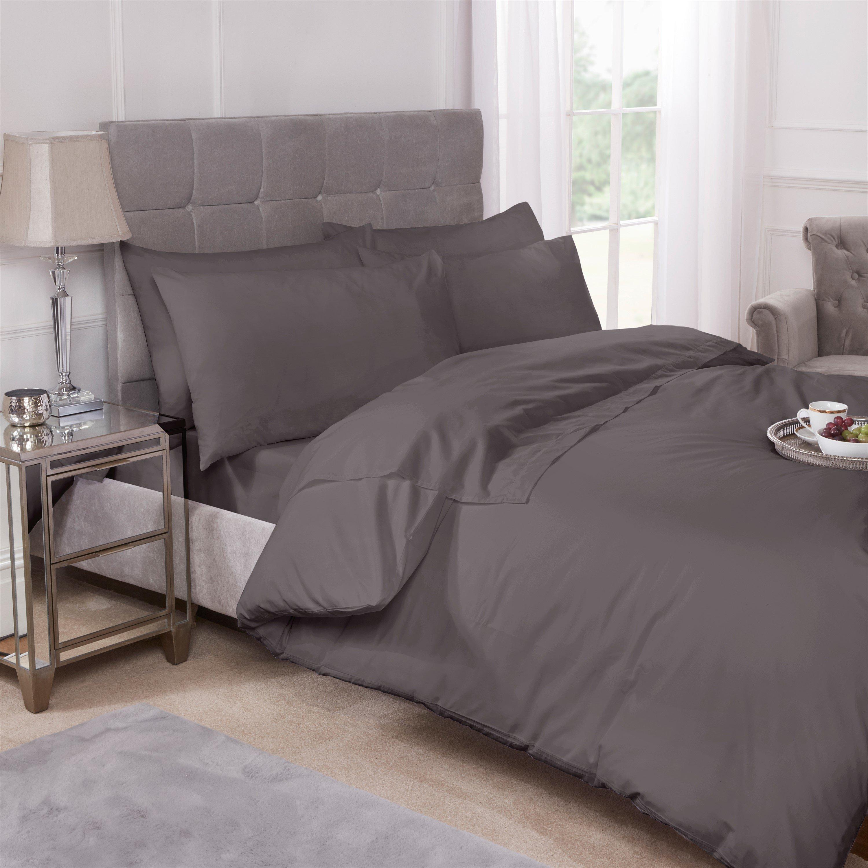 Grey - Emma Barclay - Duvet Set 180 Thread Count Polycotton Percale - 1