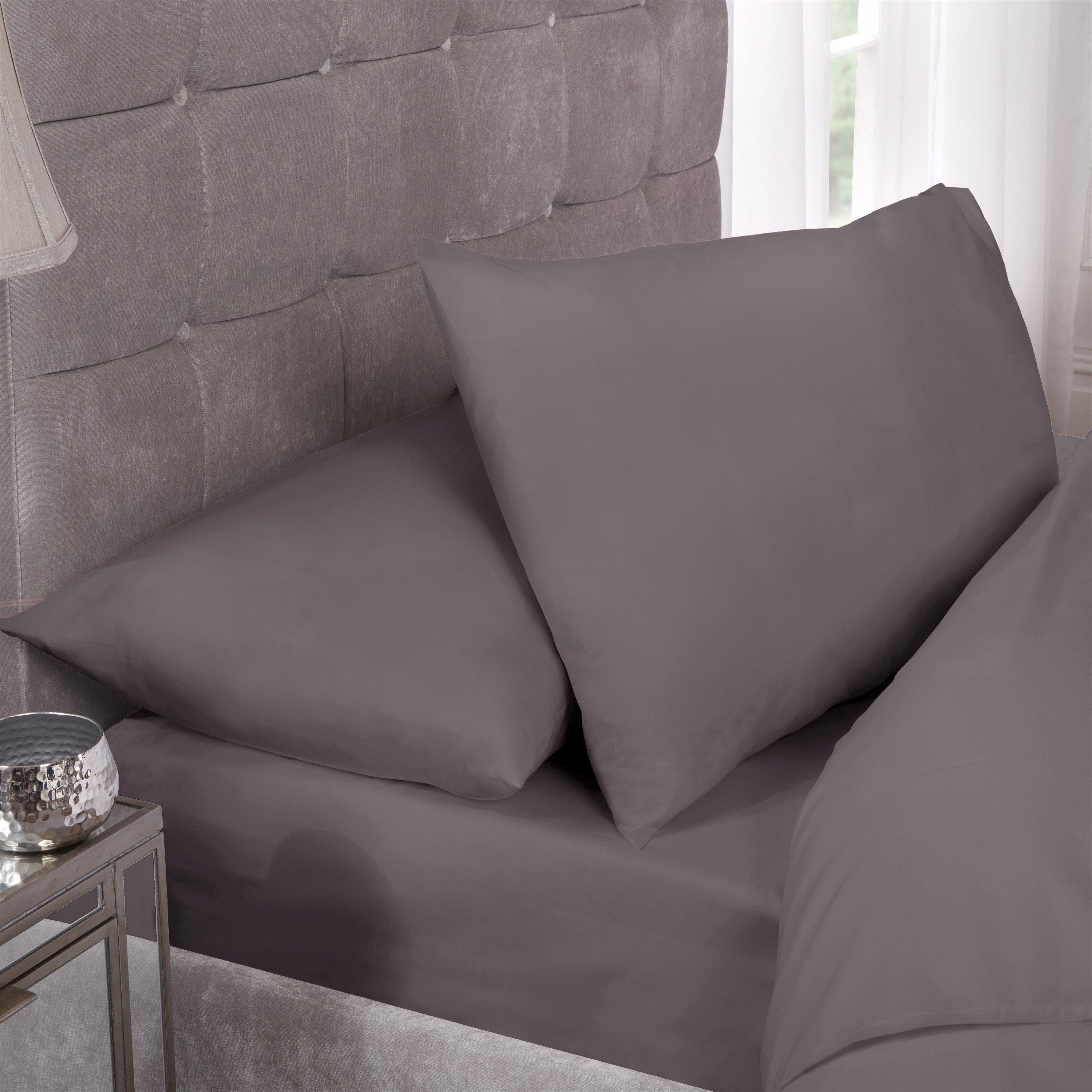 Grey - Emma Barclay - Duvet Set 180 Thread Count Polycotton Percale - 2