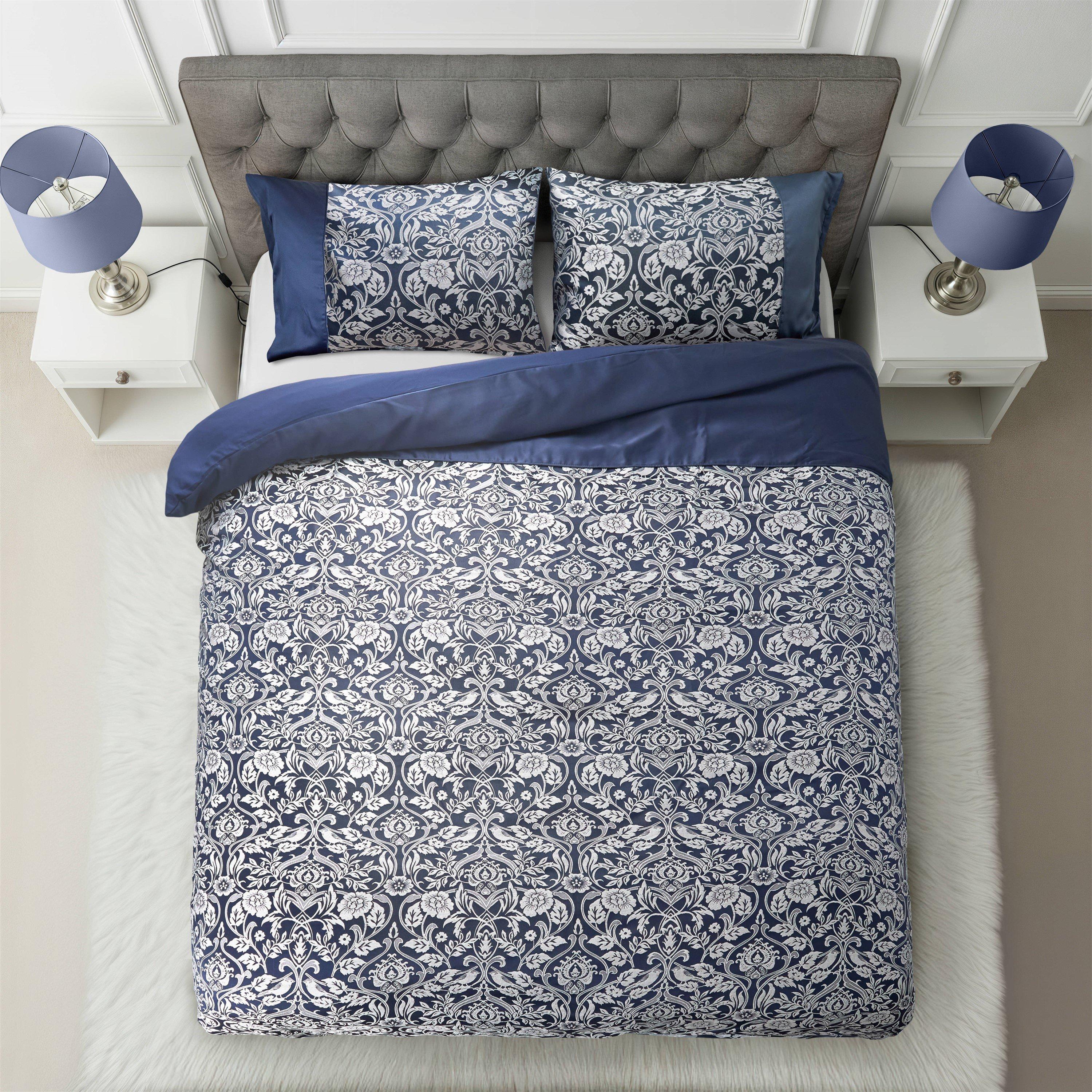 Navy Blue - Emma Barclay - Duvet Set Embellished Jacquard Eden - 4