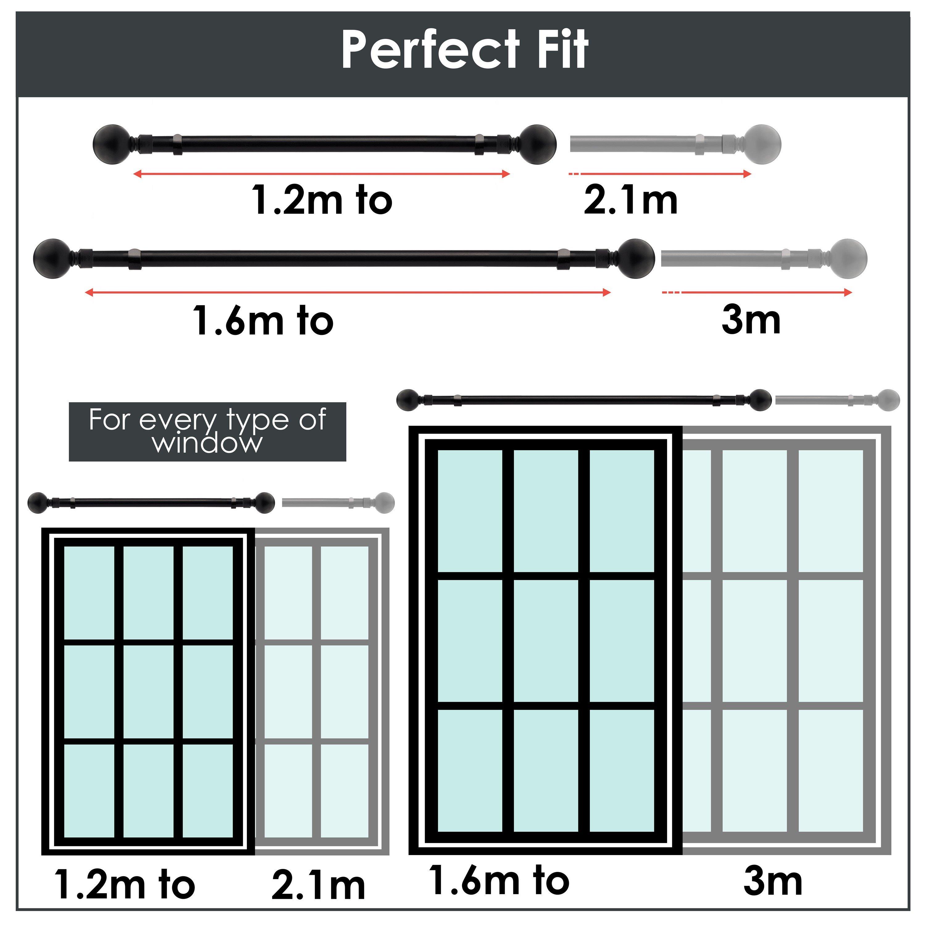 Matt Black - Emma Barclay - Curtain Pole Extendable Ball - 4