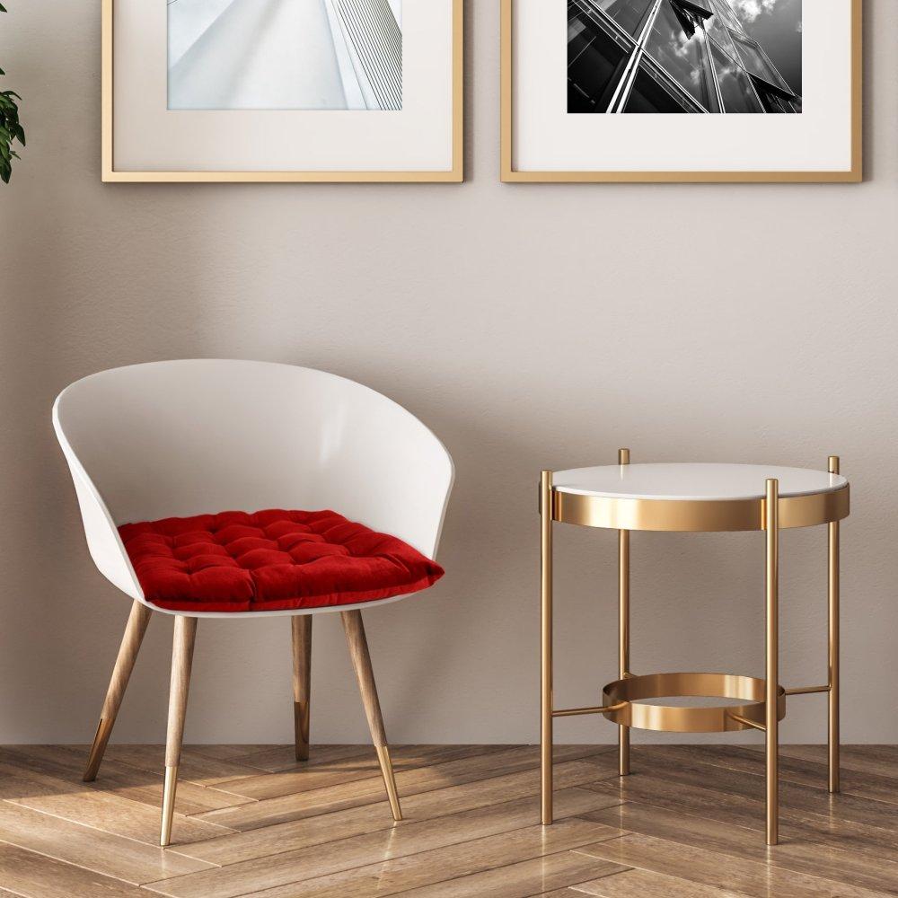 Red - Emma Barclay - Seat Pad Soft Velvet Holland - 2