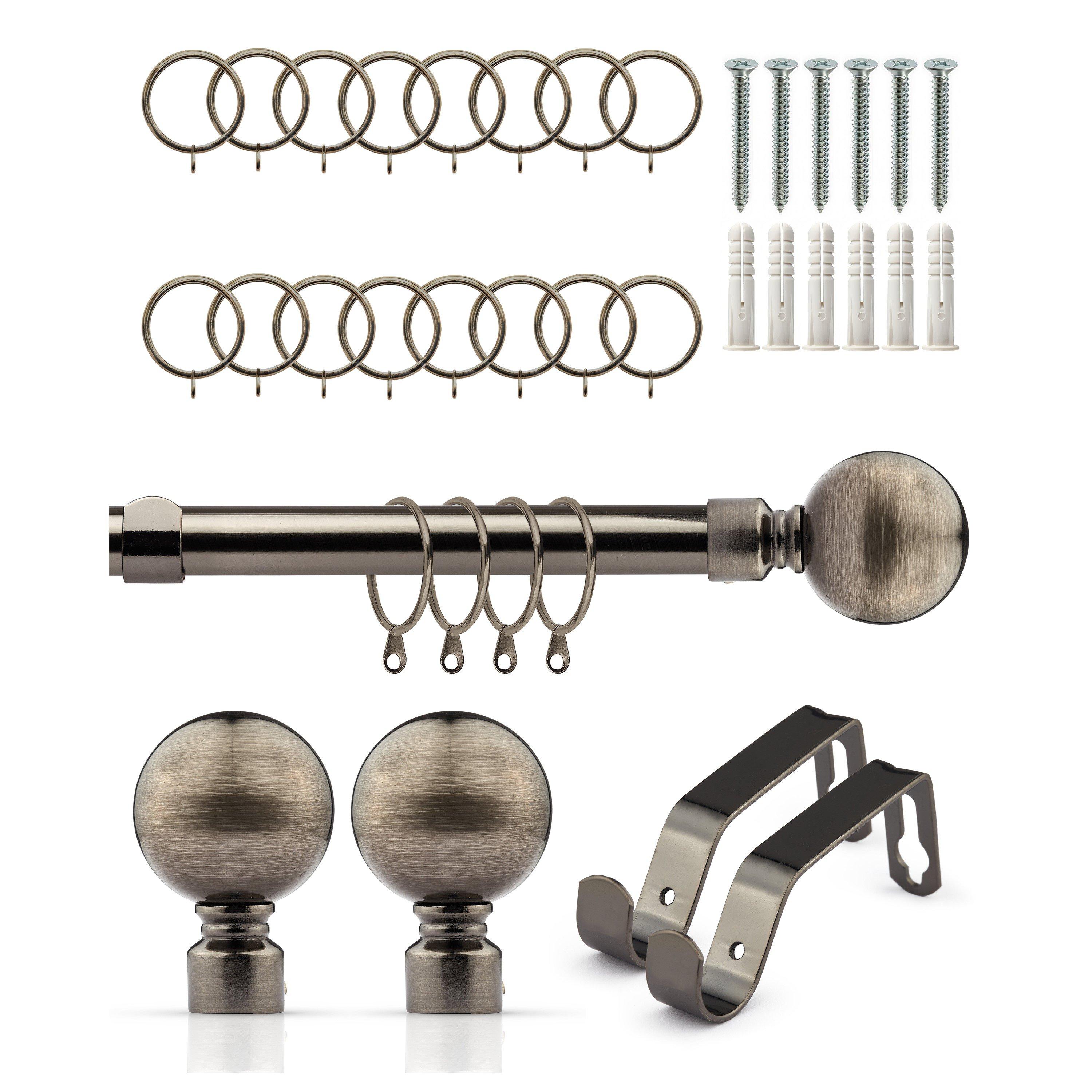 Curtain Pole with Rings Extendable Ball