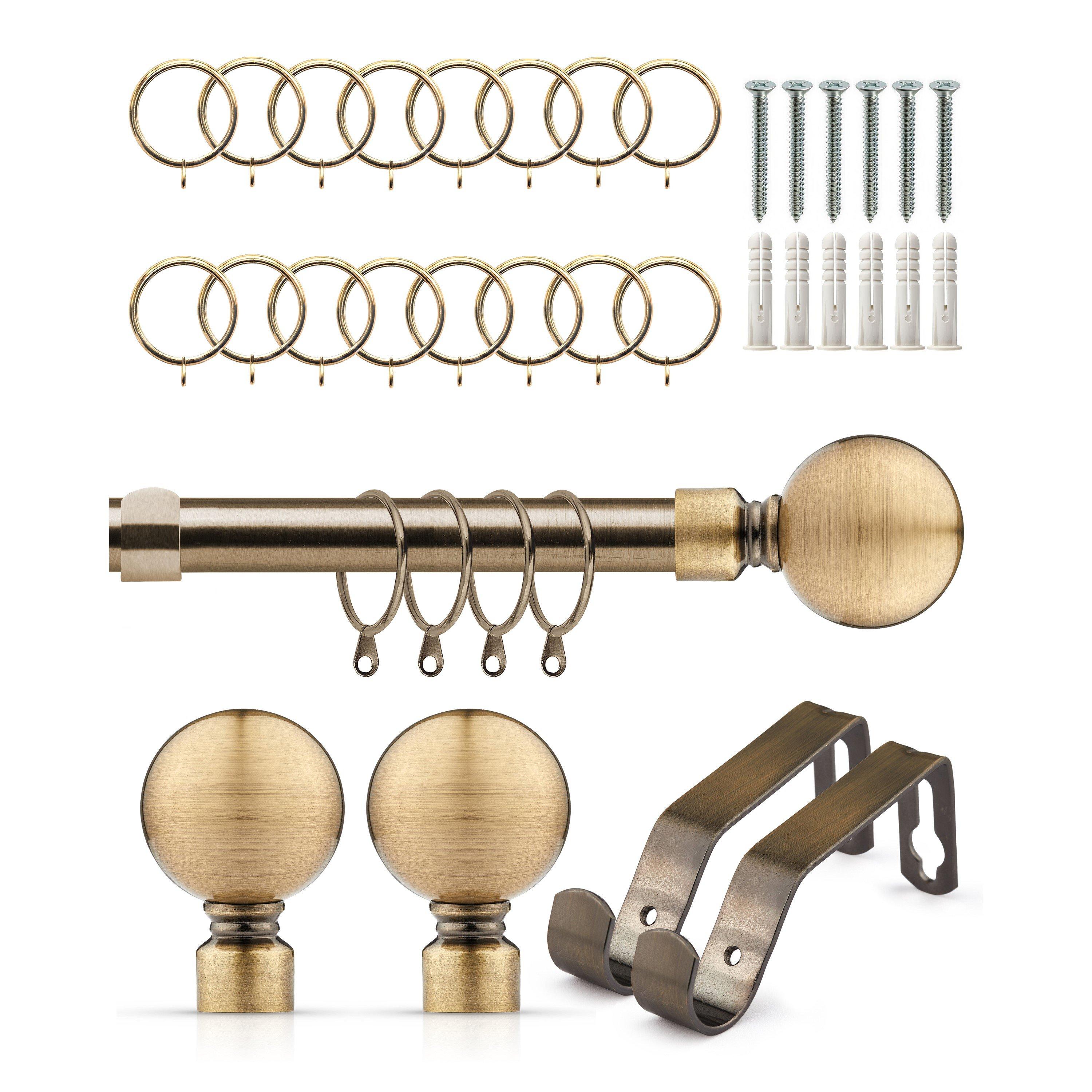 Curtain Pole with Rings Extendable Ball