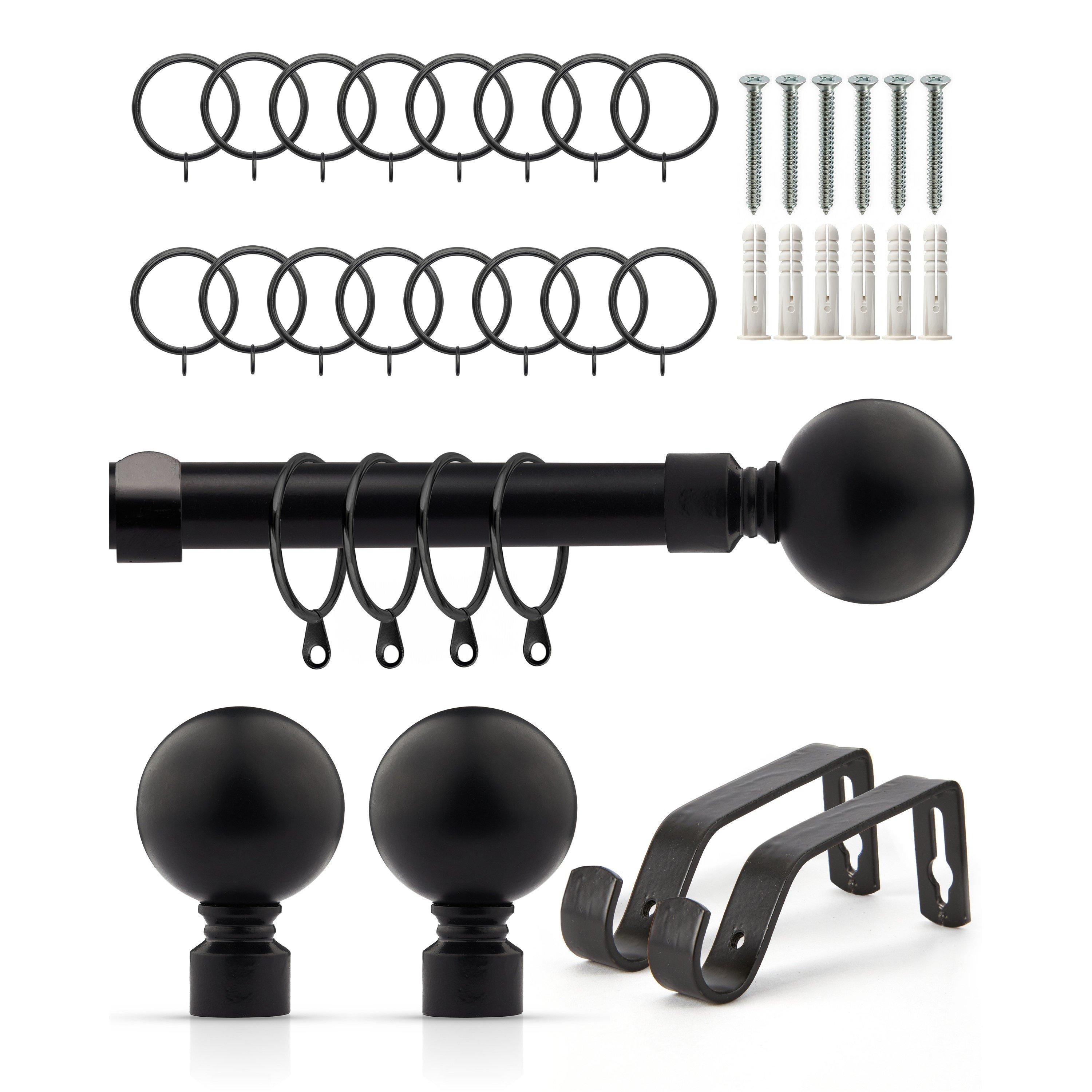 Curtain Pole with Rings Extendable Ball