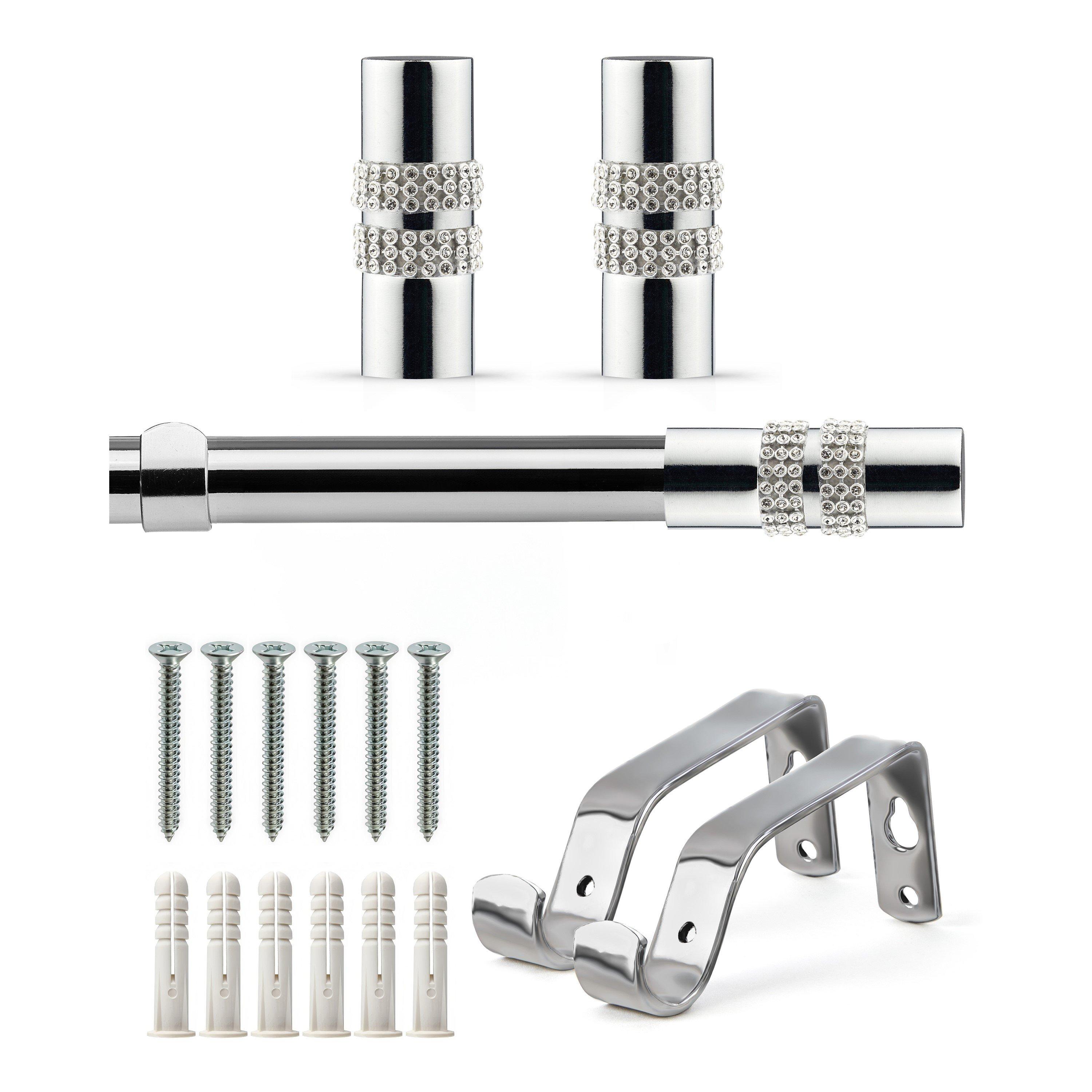 Curtain Pole Extendable Diamante