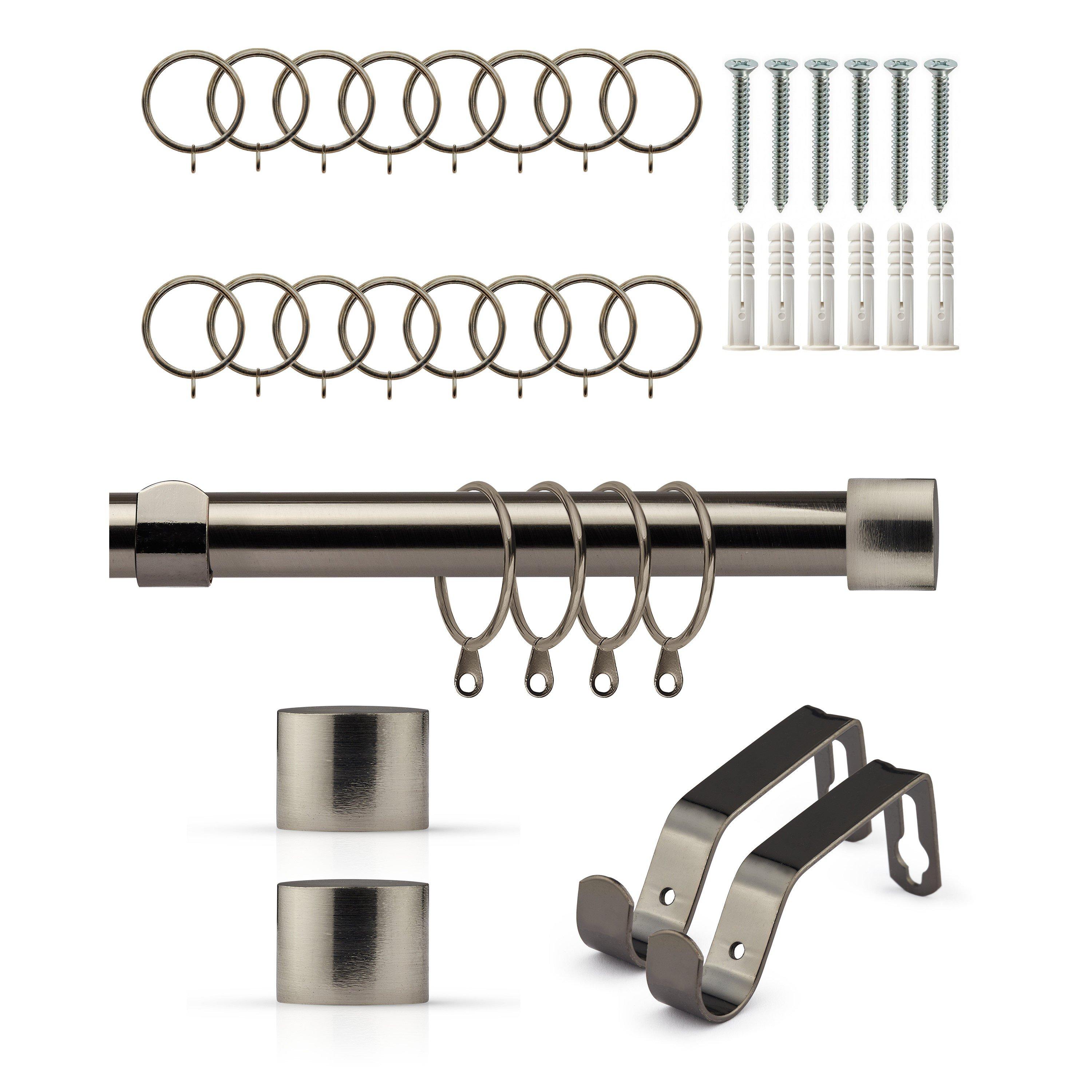 Black Silk - Emma Barclay - Curtain Pole with Rings Extendable Full Stop - 1