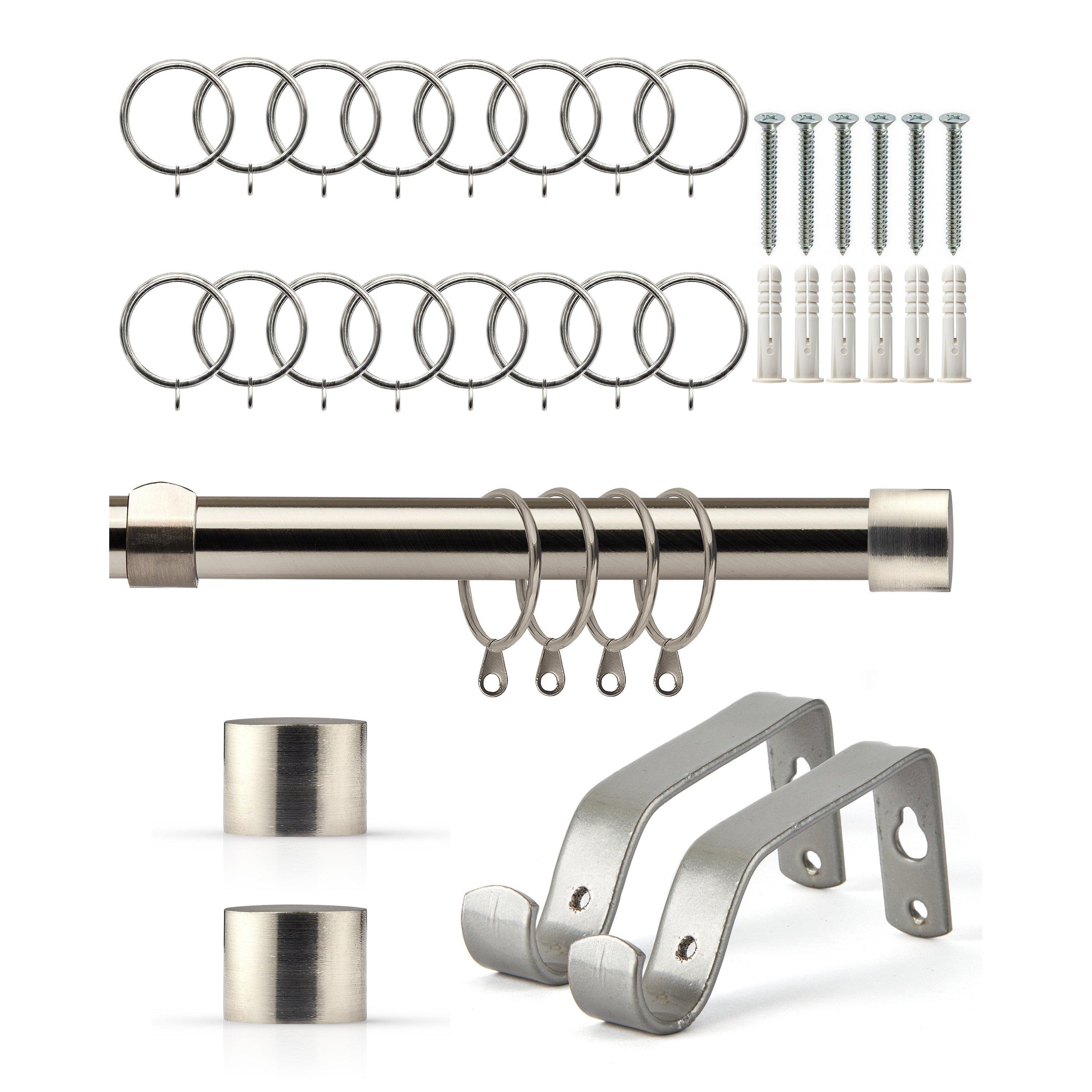 Curtain Pole with Rings Extendable Full Stop