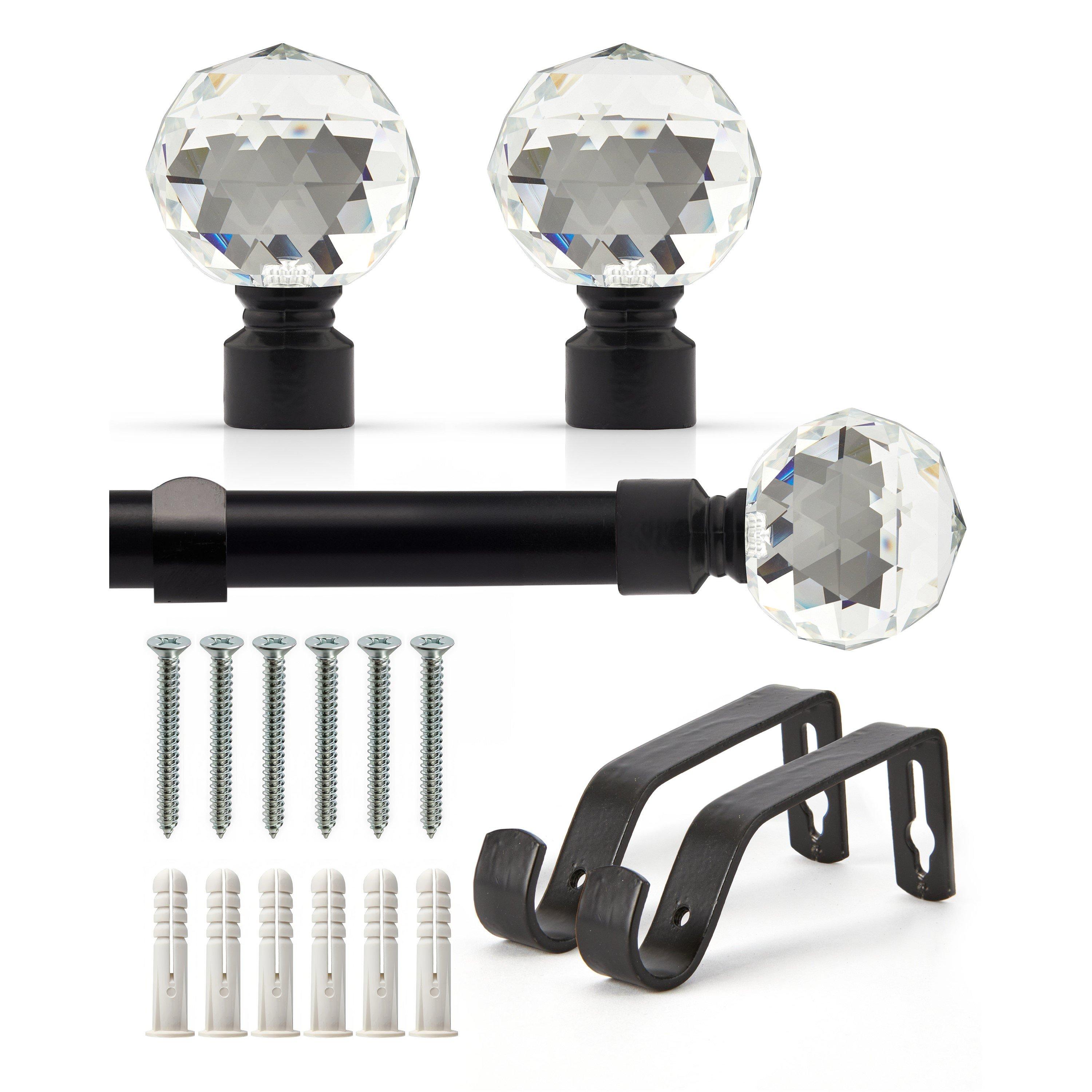 Curtain Pole Extendable Crystal