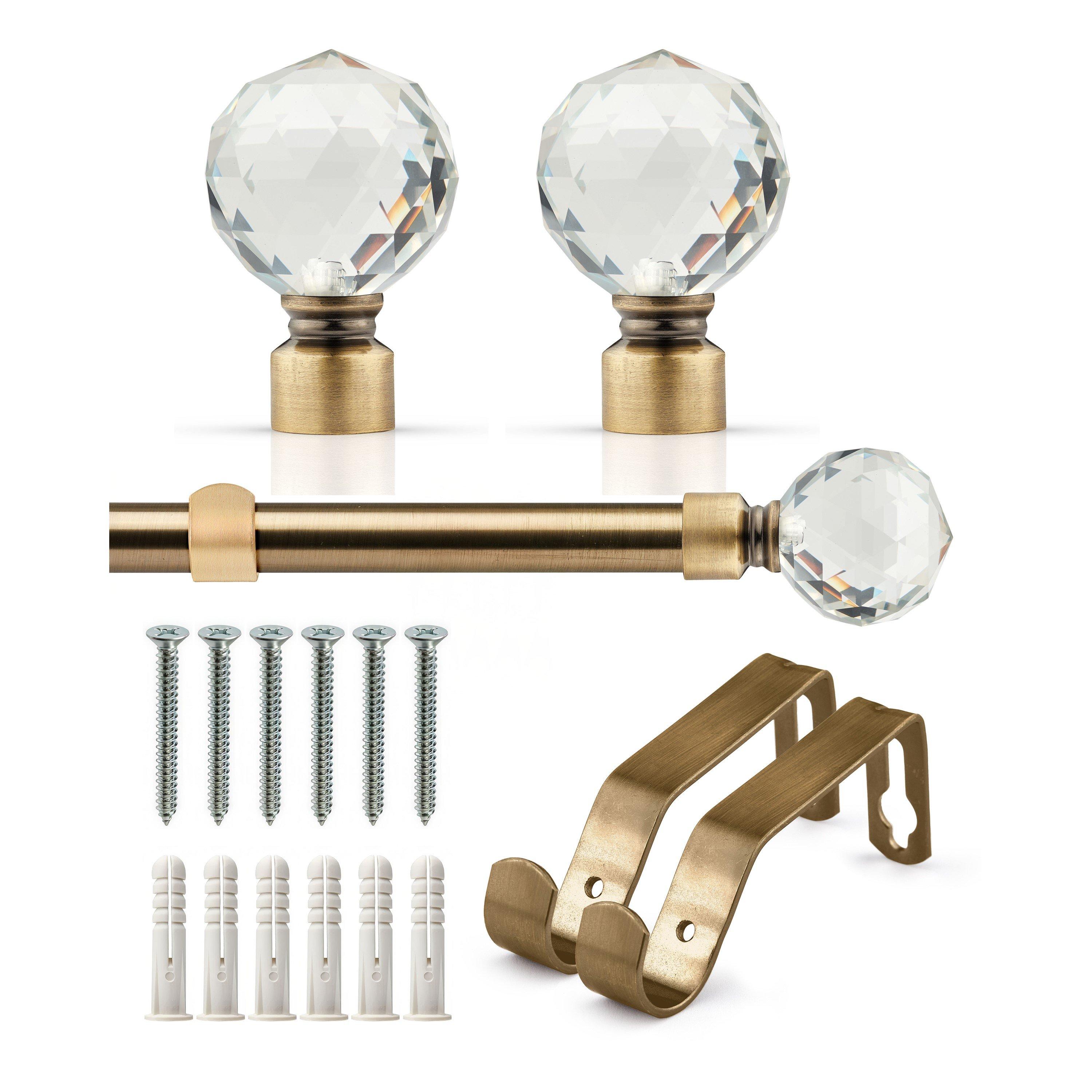 Curtain Pole Extendable Crystal
