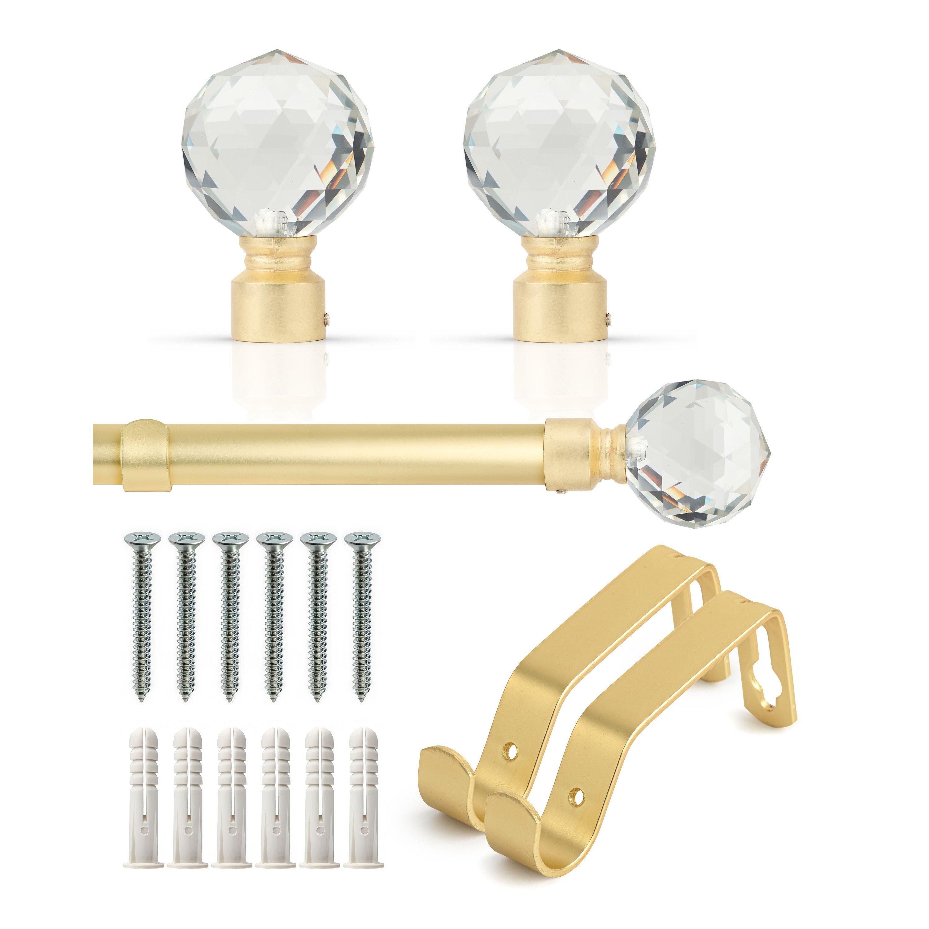 Curtain Pole Extendable Crystal