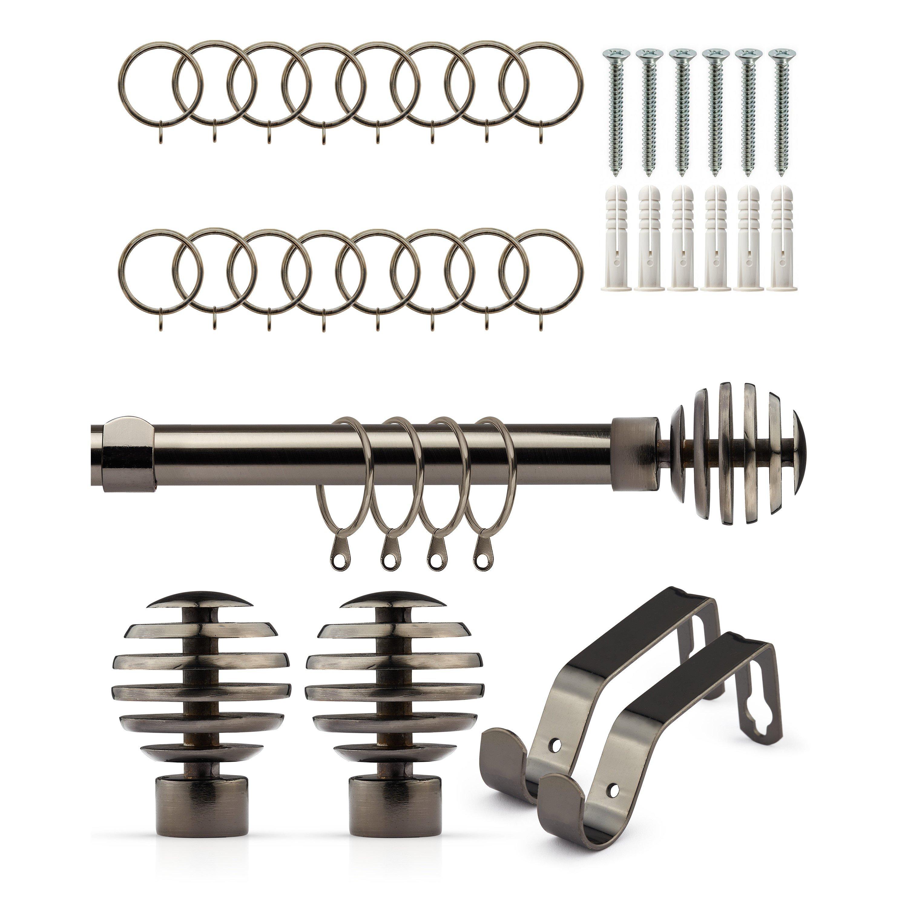 Curtain Pole with Rings Extendable Slice