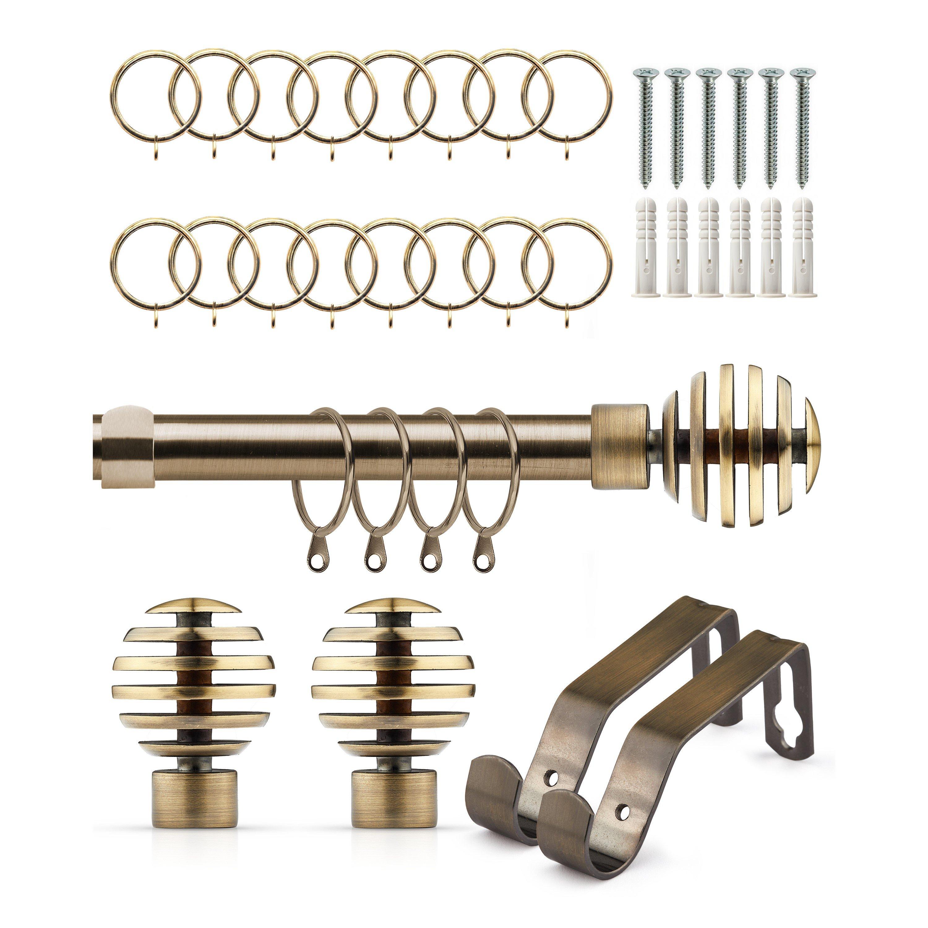 Curtain Pole with Rings Extendable Slice