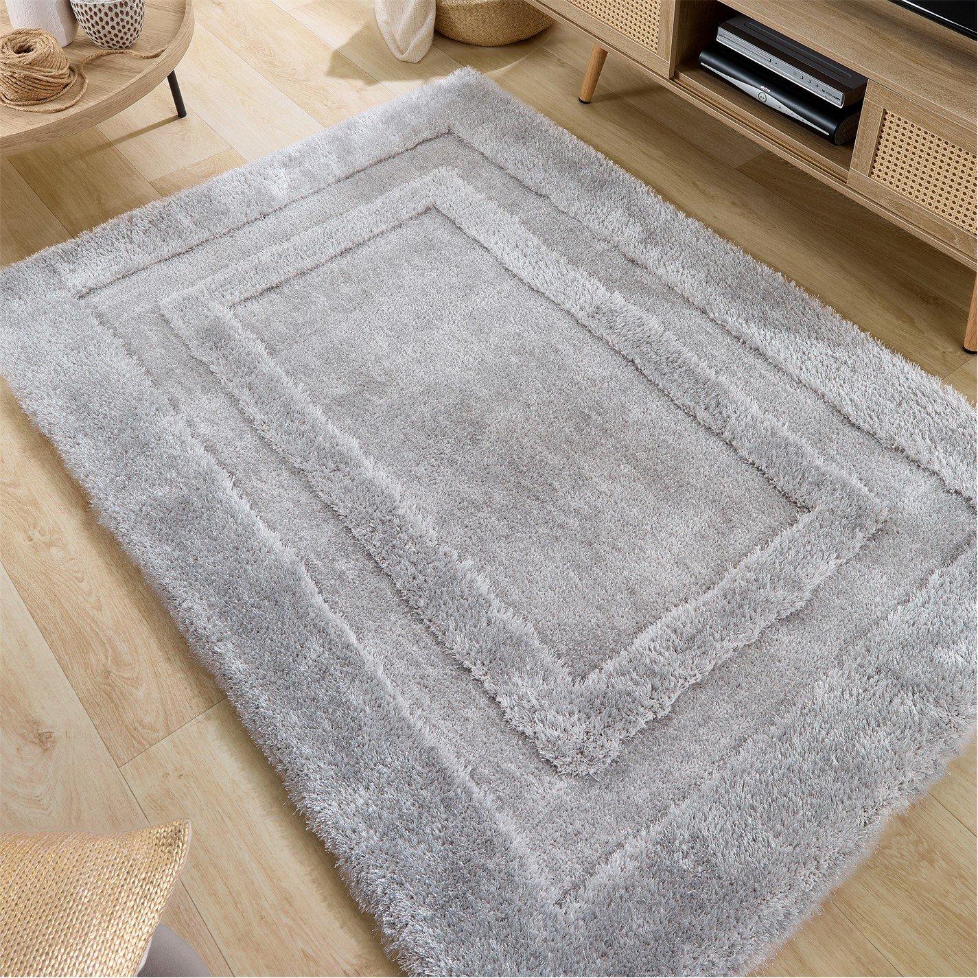 Origin Rugs  Frame Rug - Silver - 160X230cm