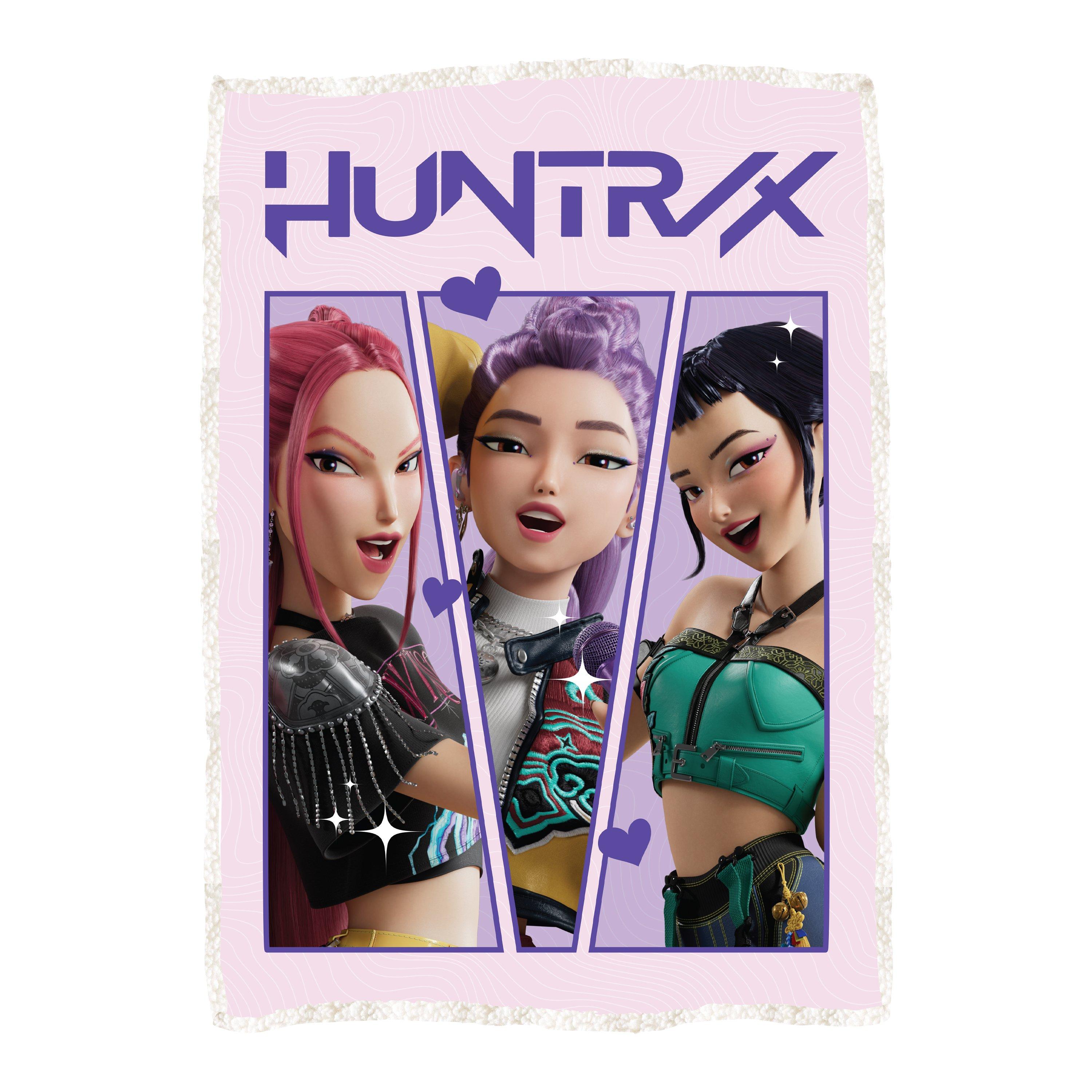 Purple - K Pop Demon Hunters - KPop Demon Hunters Ready Sherpa Back Fleece - 1