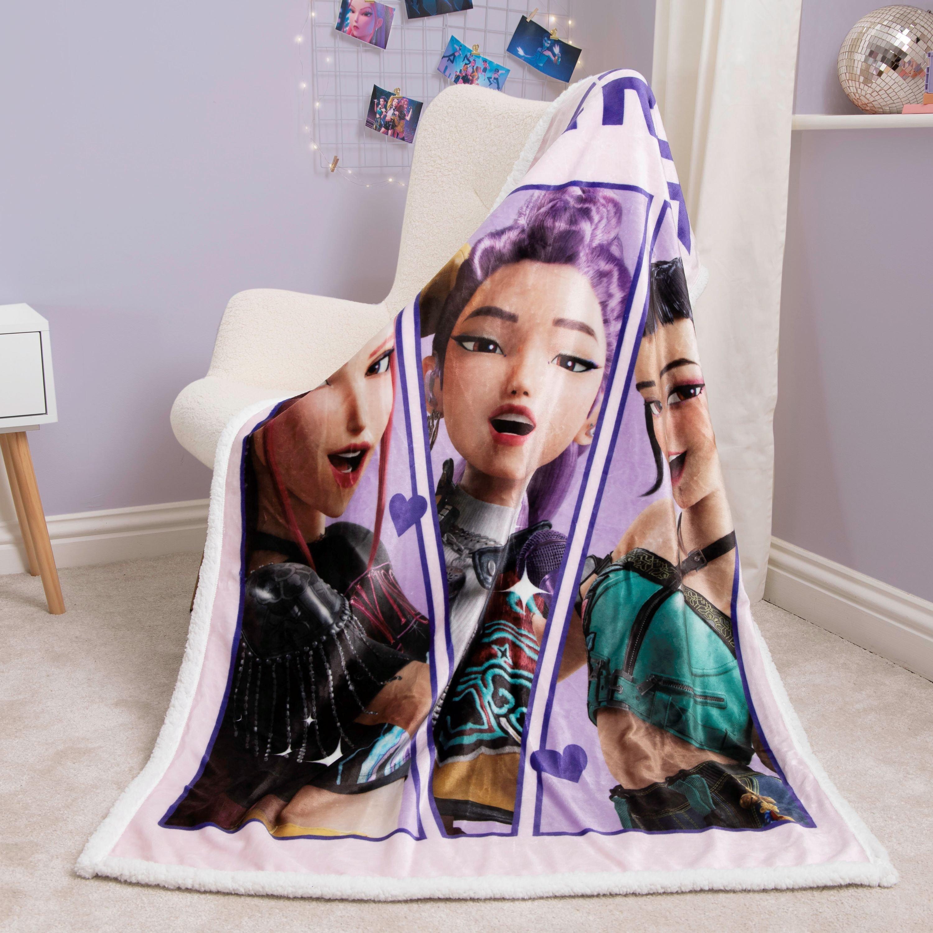 Purple - K Pop Demon Hunters - KPop Demon Hunters Ready Sherpa Back Fleece - 6