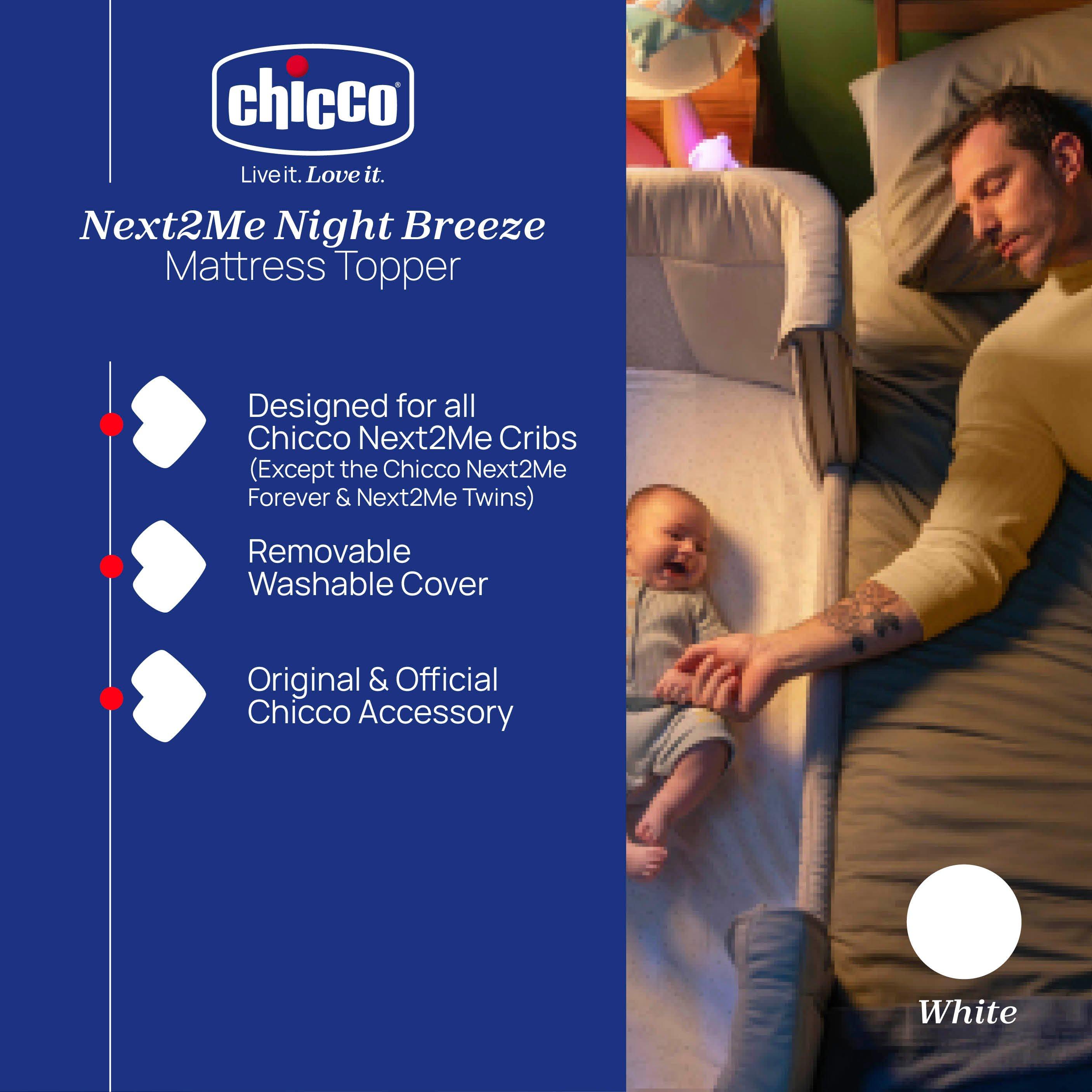White - Chicco - Next2Me Night Breeze Mattress Topper - 3