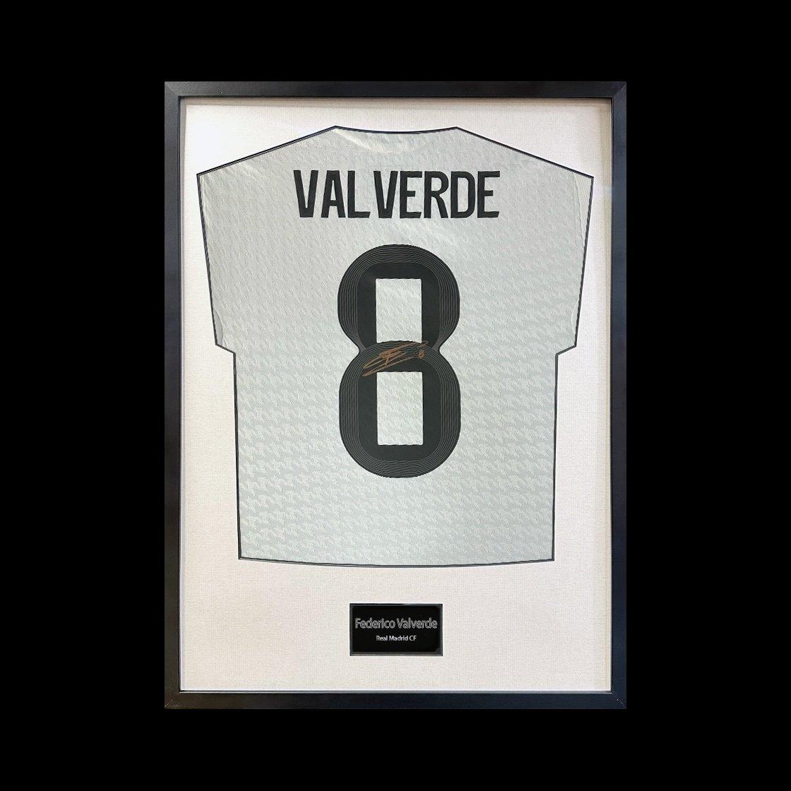 White - The Fan Cave - Federico Valverde Signed Real Madrid Standard Fram