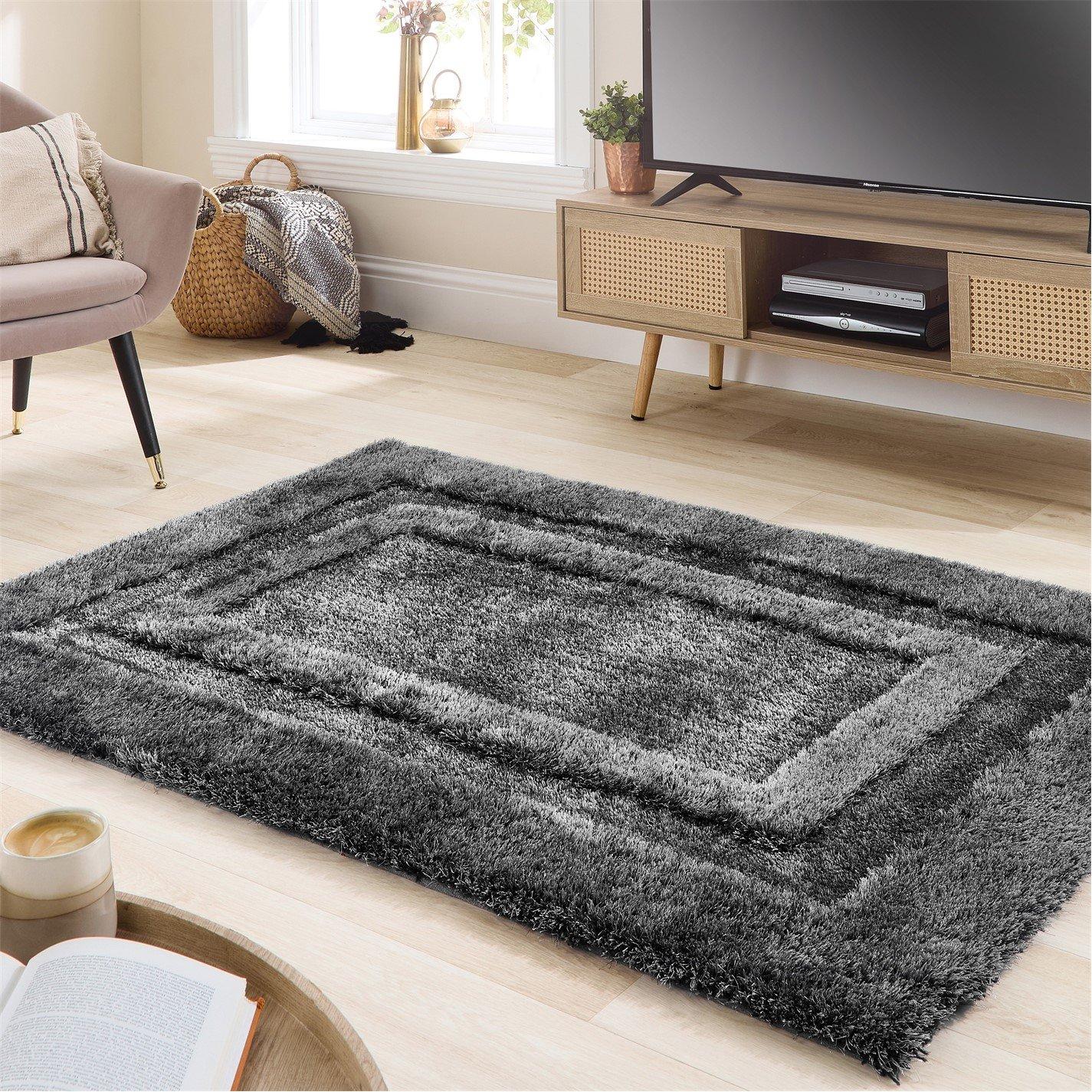 Origin Rugs  Frame Rug - Charcoal - 160X230cm