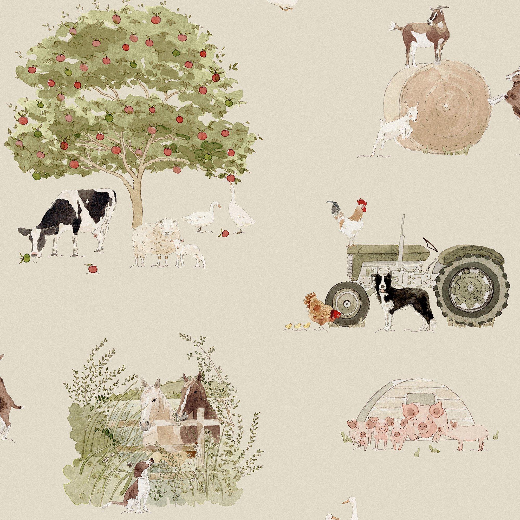 Sophie Allport Farm Friends Hambleton Wallpaper