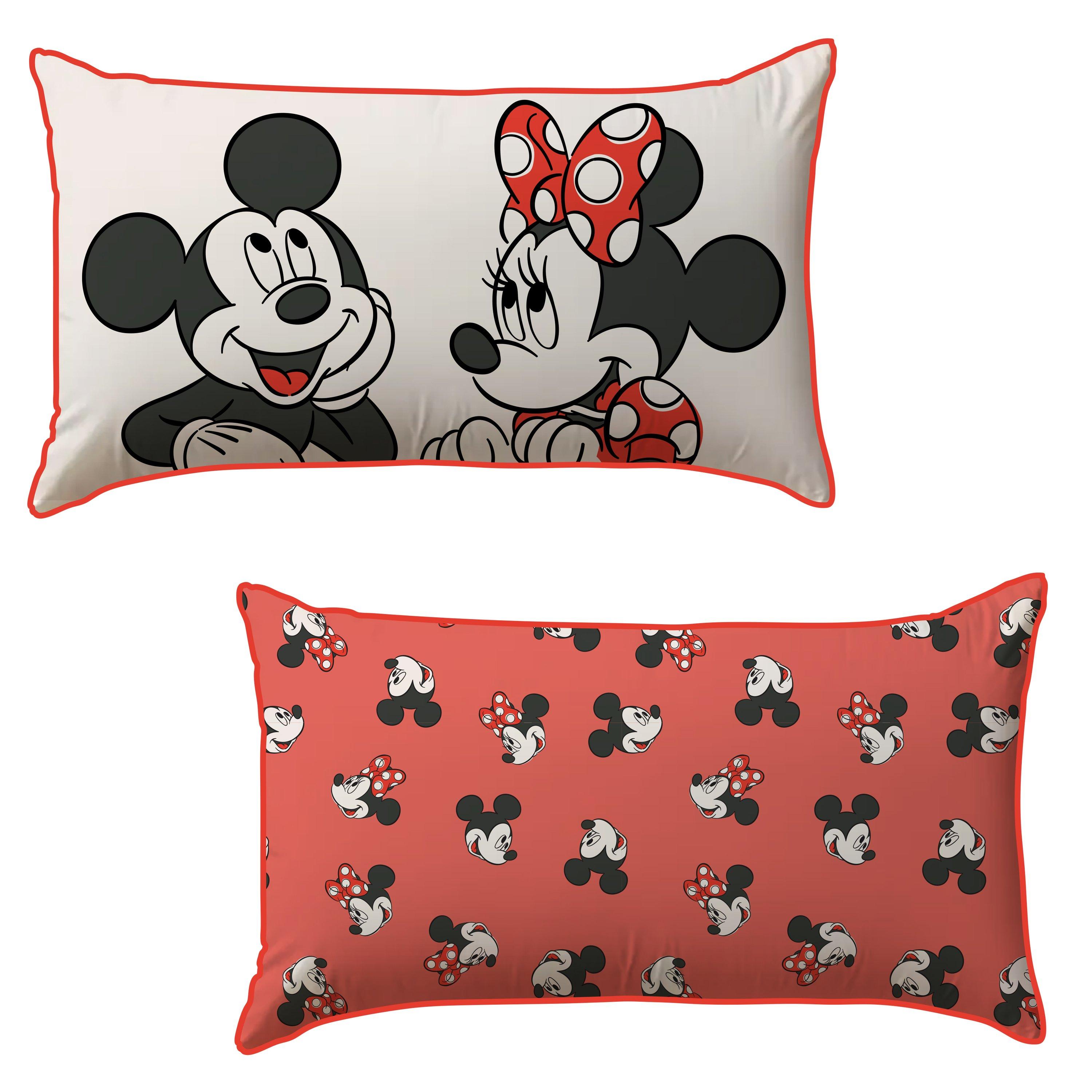 Beige - Minnie Mouse - Disney Mickey and Minnie Rectangle Cushion - 3