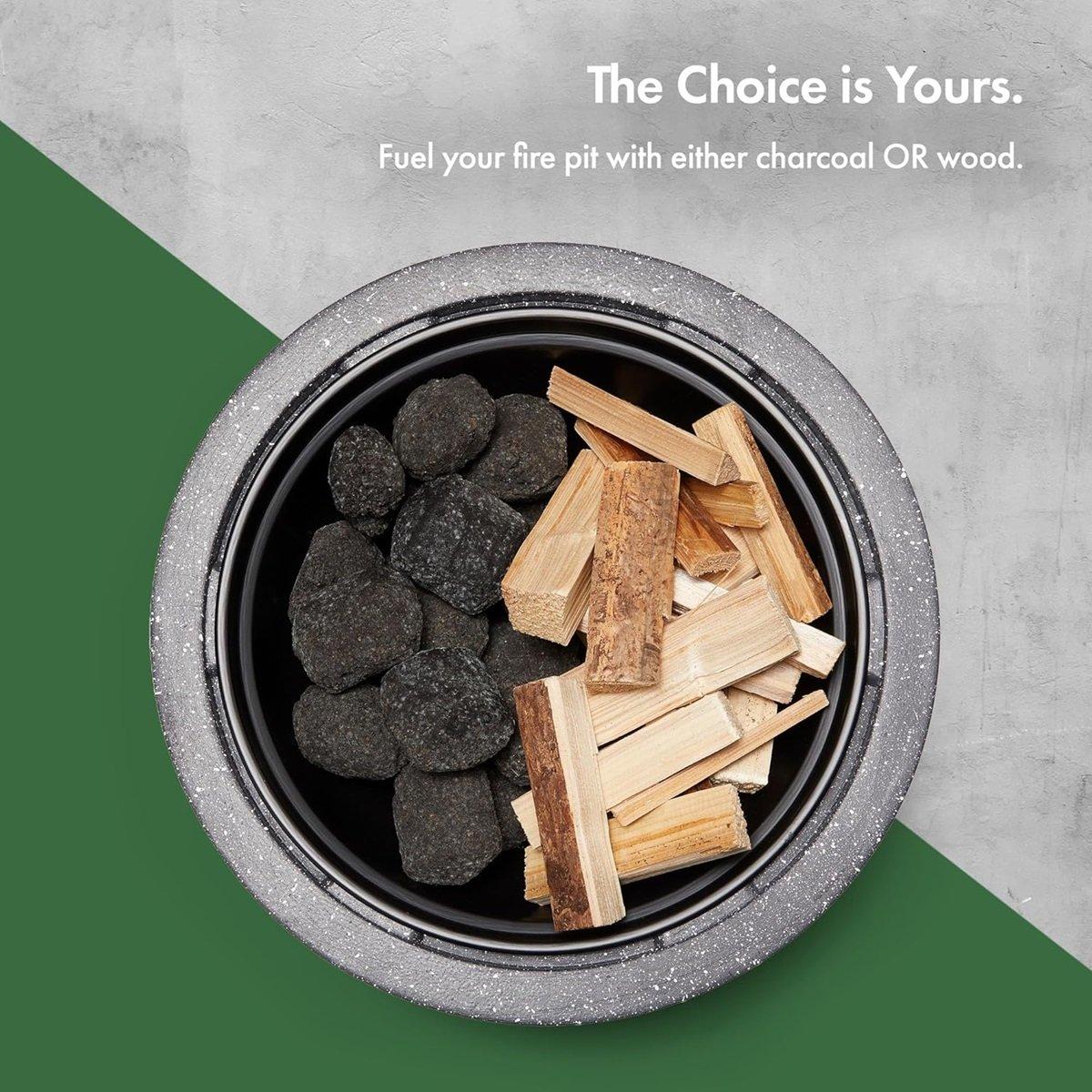 Grey - VonHaus - VonHaus Fire Pit – 2 in 1 Firepit with BBQ Cooking - 5