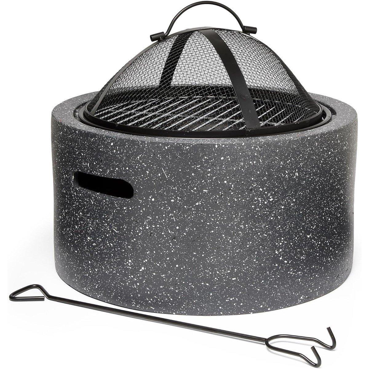 Grey - VonHaus - VonHaus Fire Pit – 2 in 1 Firepit with BBQ Cooking - 7