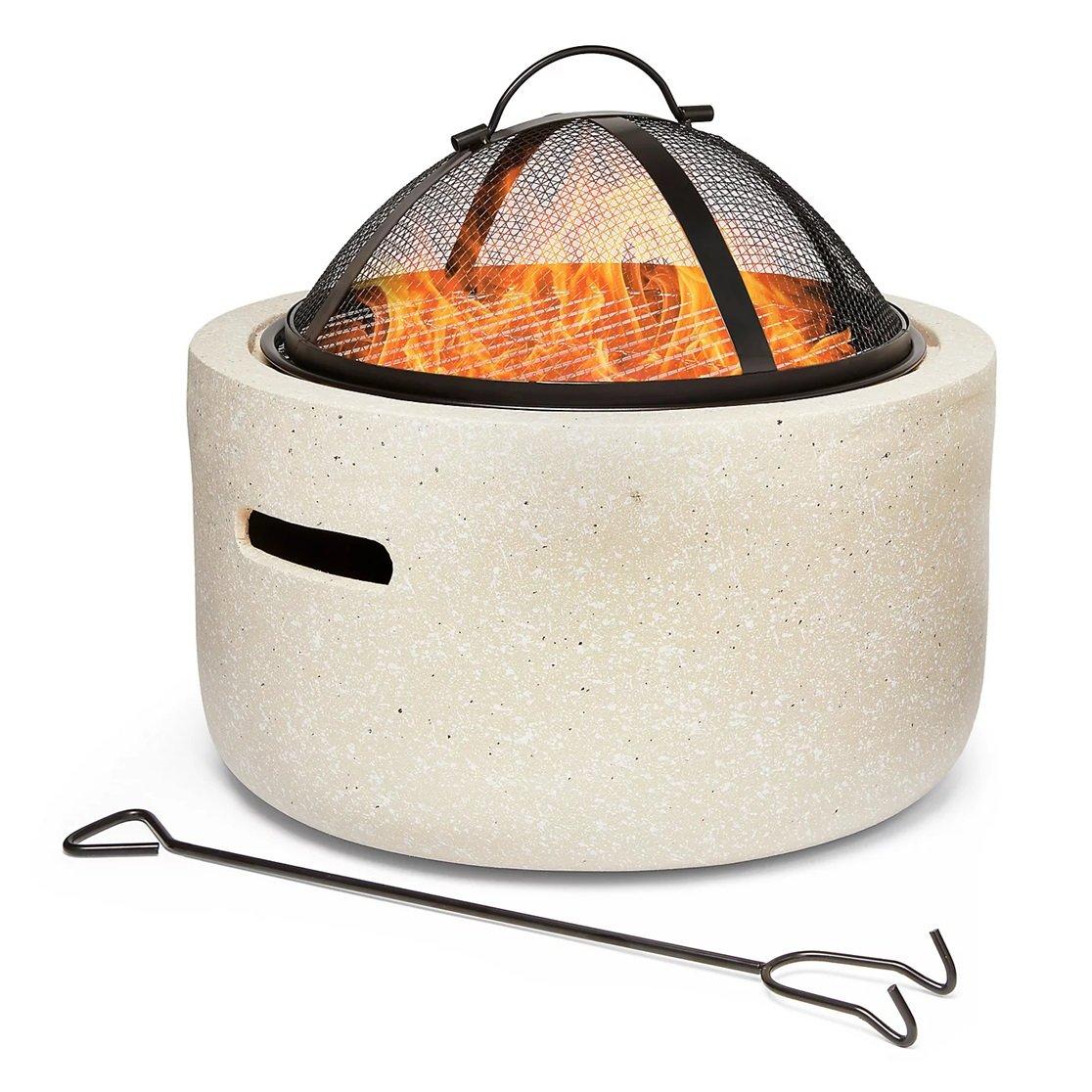 VonHaus Fire Pit – 2 in 1 Firepit with BBQ Cooking