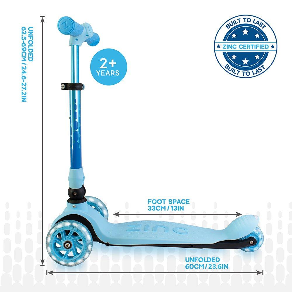 Blue - Zinc - Flyte Three Wheeled Scooter - 3