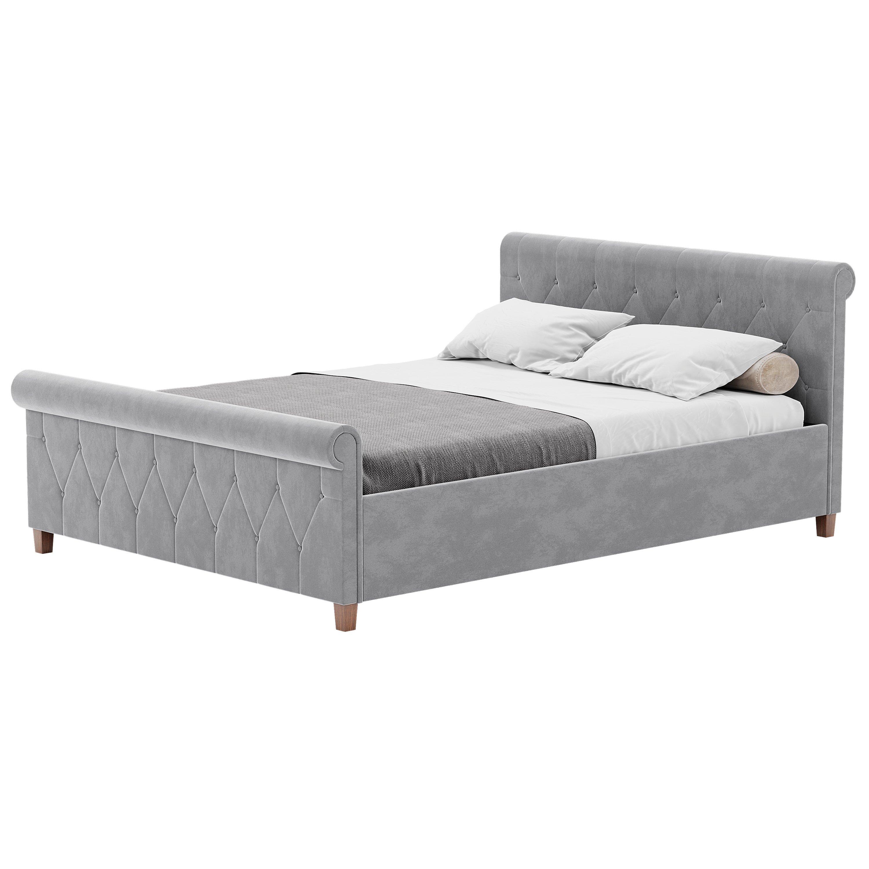 Light Grey Velv - Lassic - Vida Designs Vittorio King Size Bed UKFR - 7