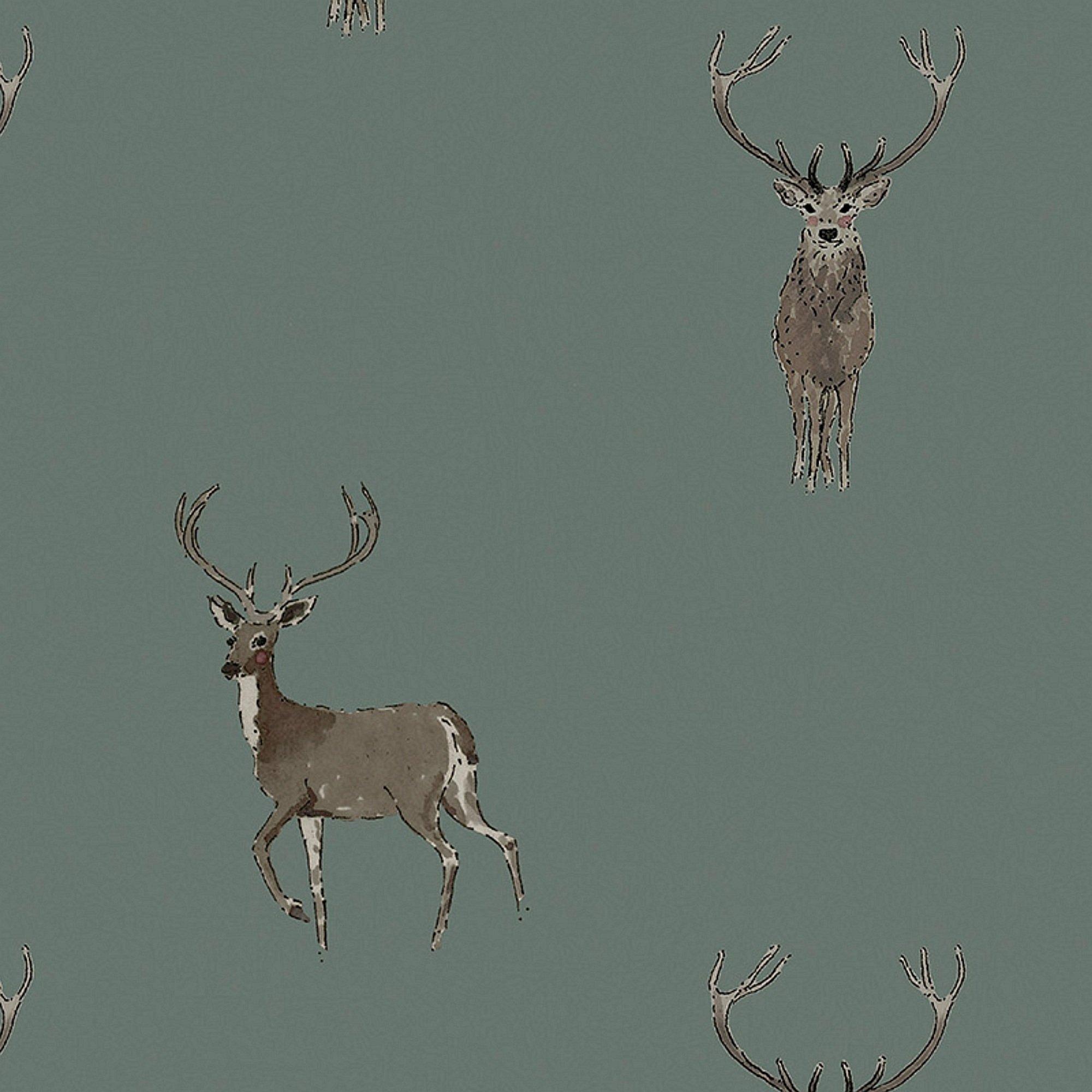 Dark Heritage T - Sophie Allport - Highland Stag Wallpaper - 4