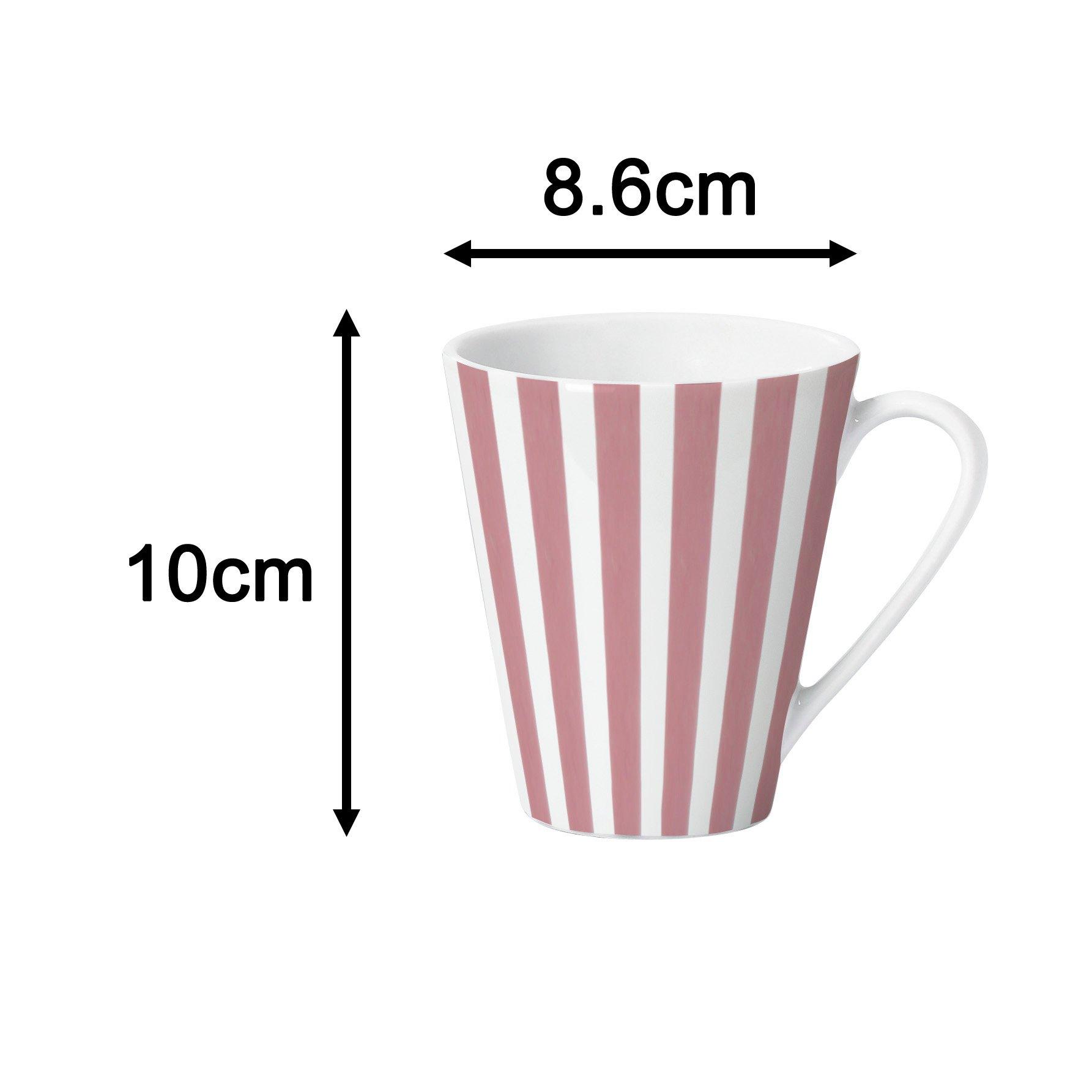 Pink - Waterside - 24pc Pink Split Stripe Dinner Set - 7