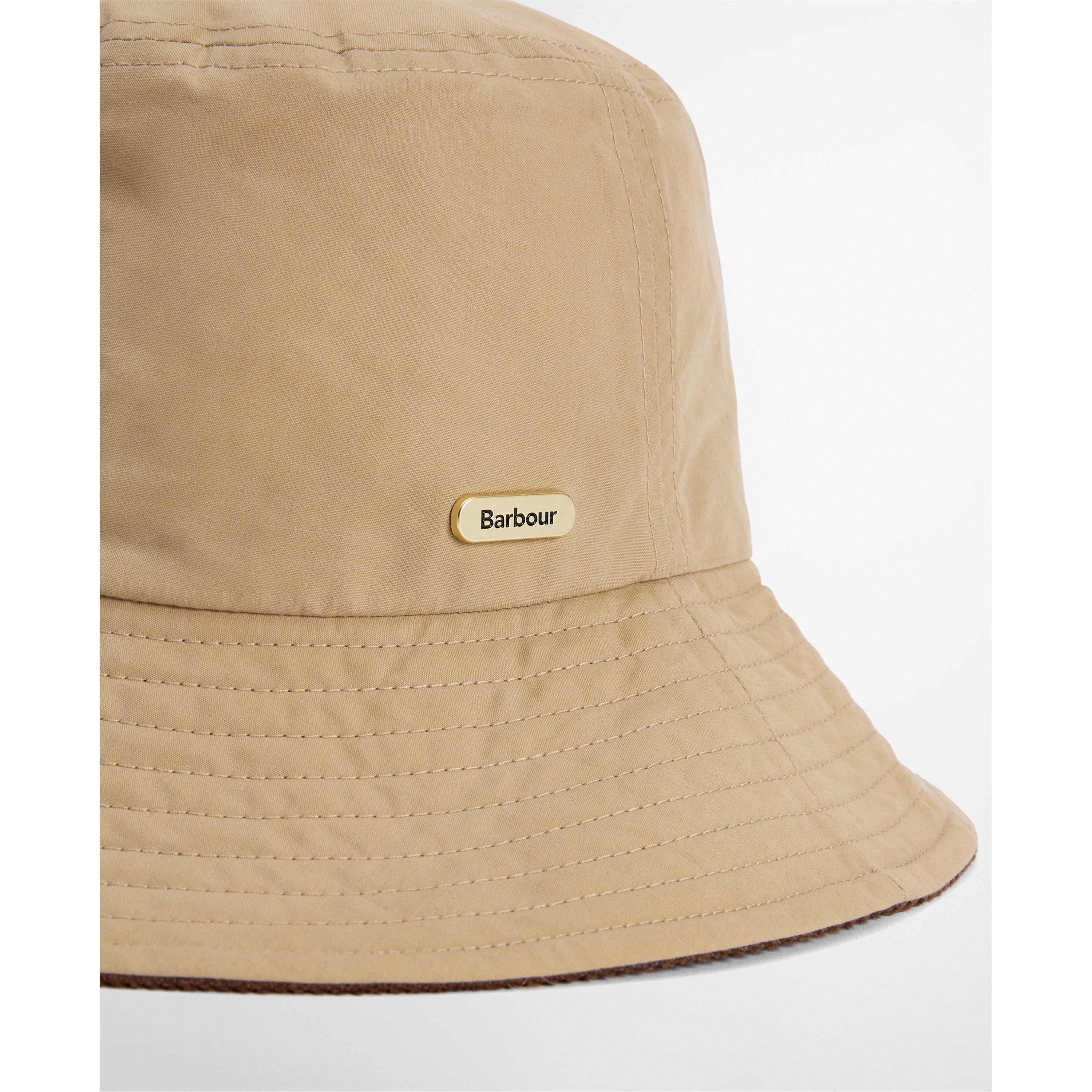 Beige - Barbour - Womens Asker Showerproof Bucket Hat - 3