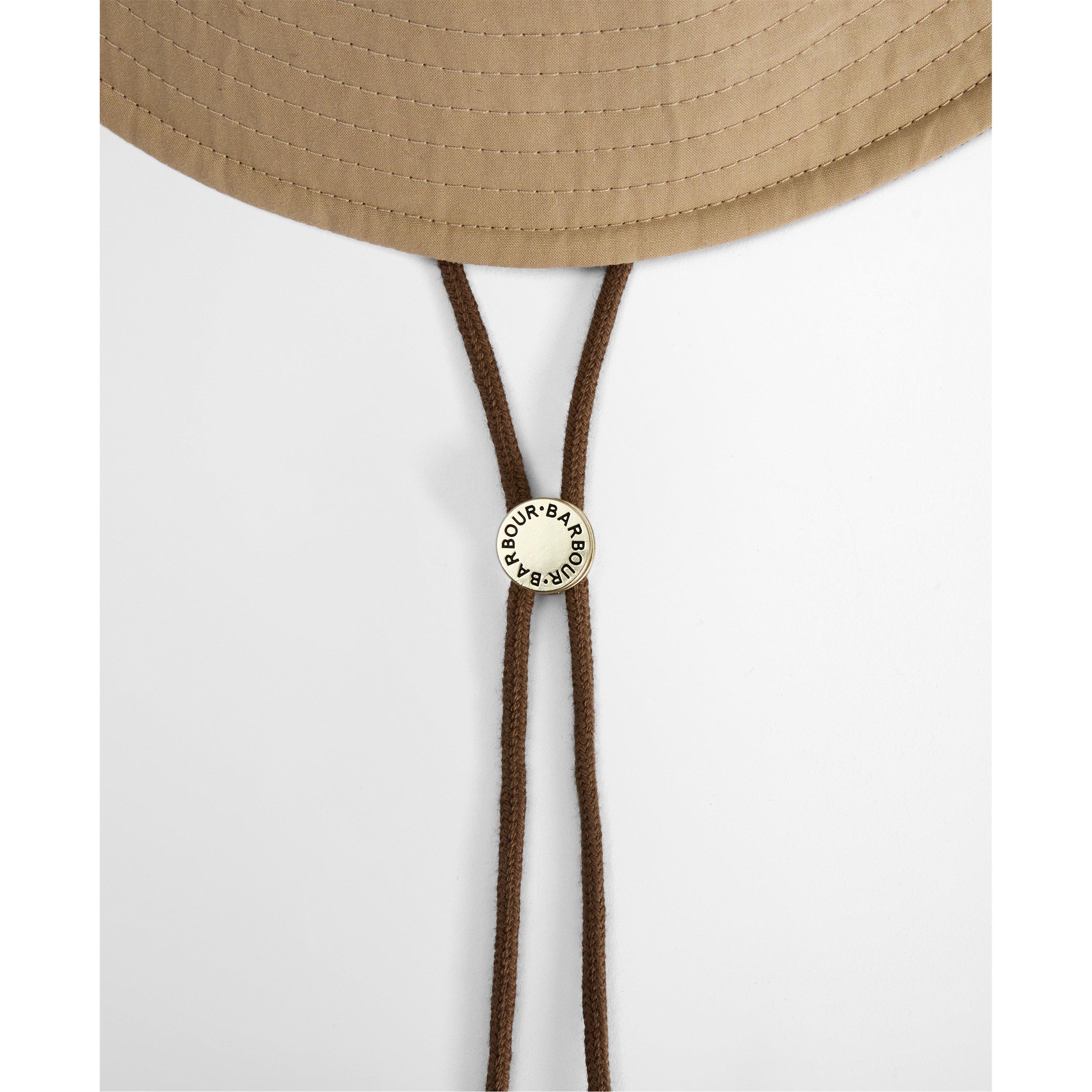 Beige - Barbour - Womens Asker Showerproof Bucket Hat - 4