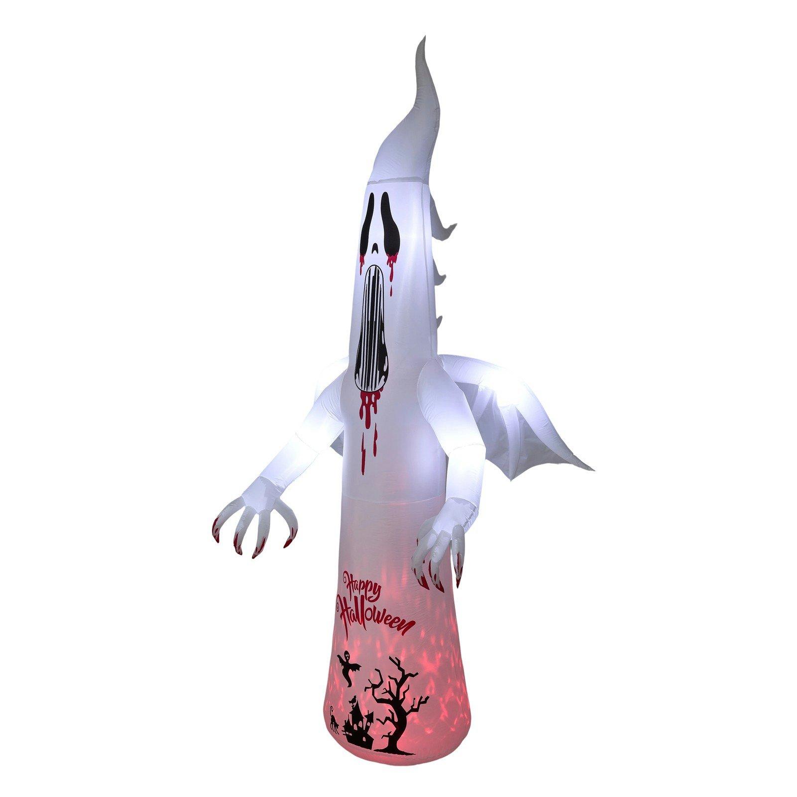 White - LIFE IDEAS - 10.2FT Halloween Inflatable Scream Ghost - 3