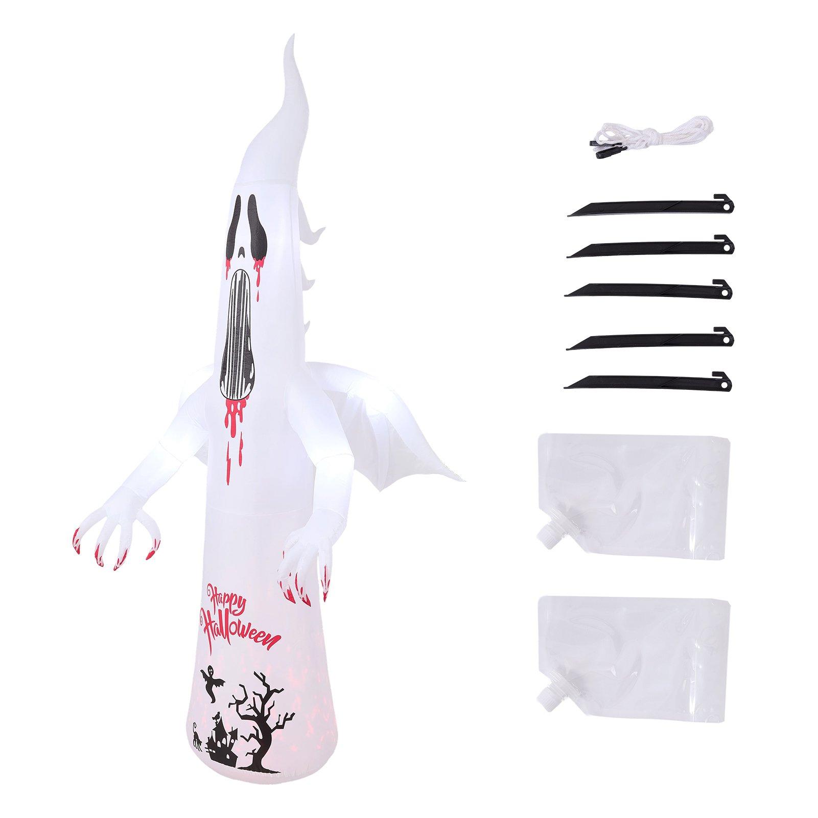 White - LIFE IDEAS - 10.2FT Halloween Inflatable Scream Ghost - 10