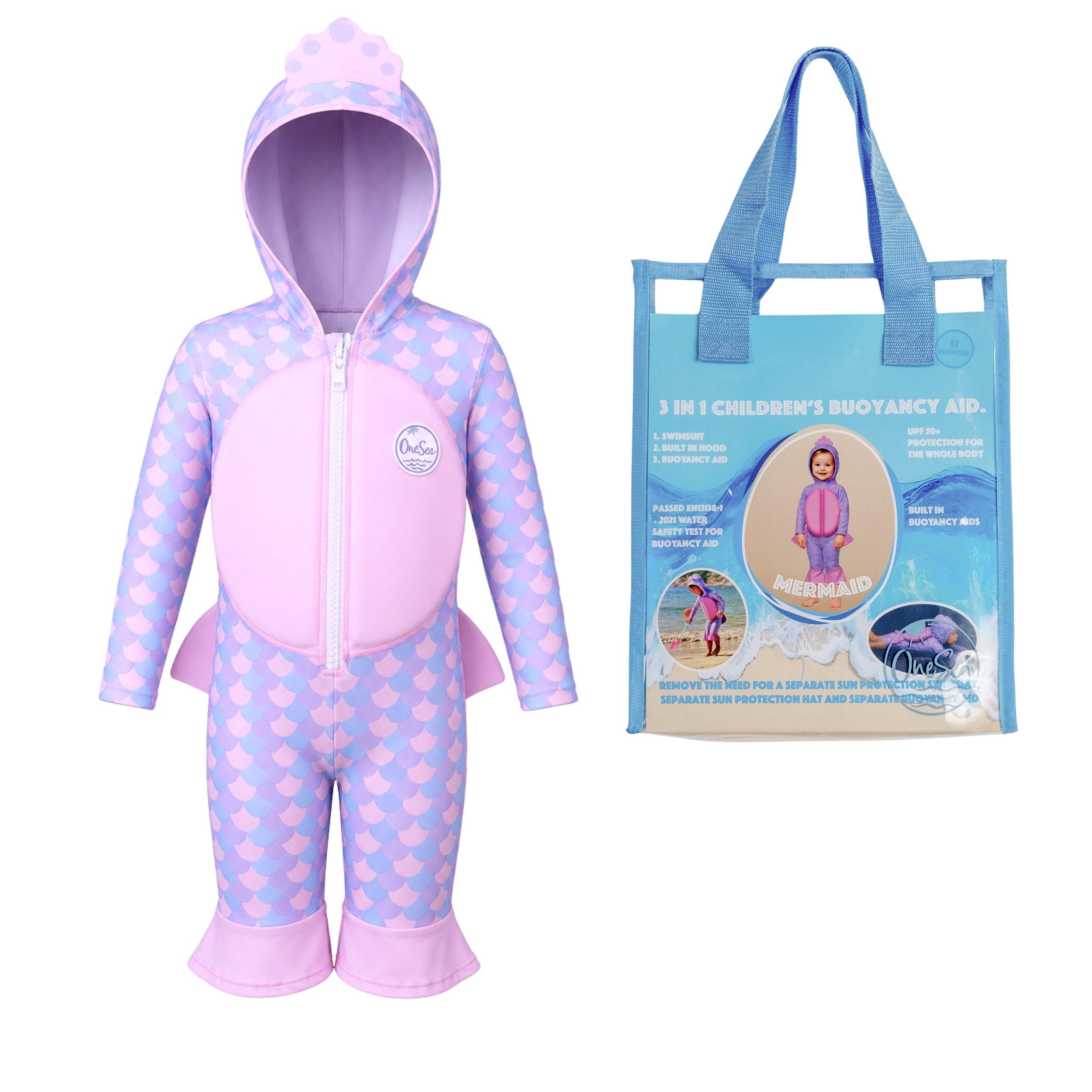 OneSea Onesea Mermaid Outfit - 3-in-1 Children’s Buoyancy Aid - 18 Months