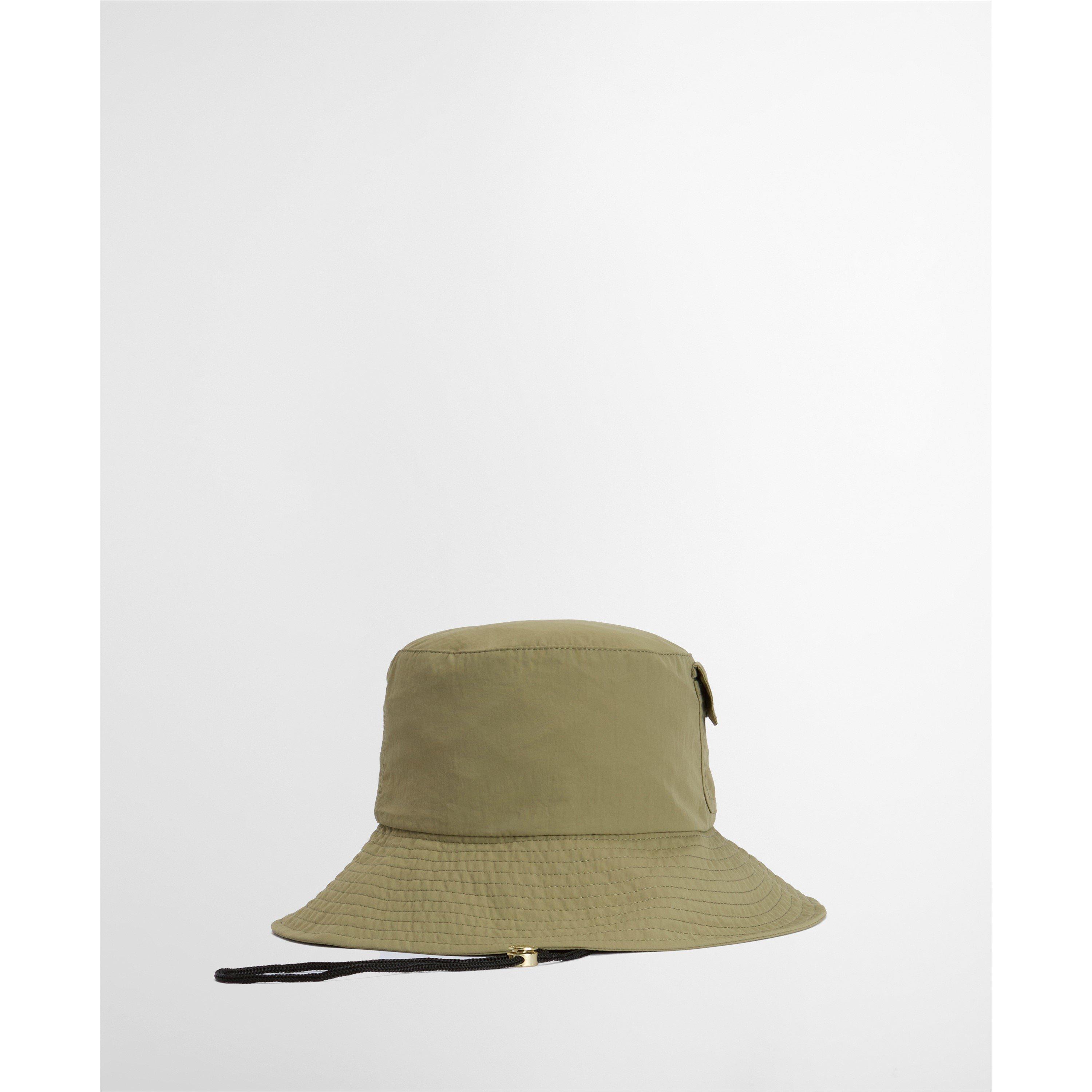 Bleached Olive - Barbour - Womens Rowane Showerproof Bucket Hat - 1