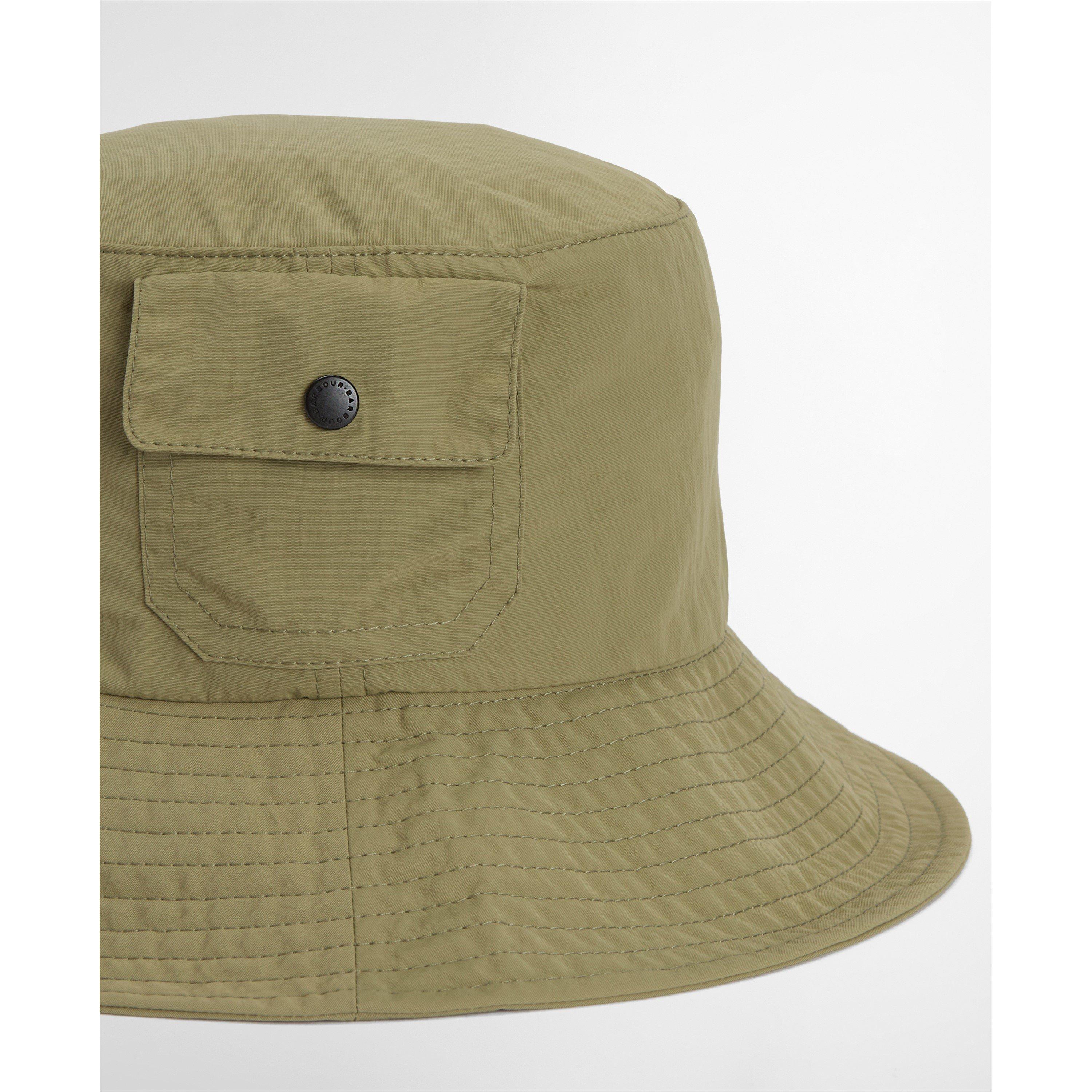 Bleached Olive - Barbour - Womens Rowane Showerproof Bucket Hat - 3