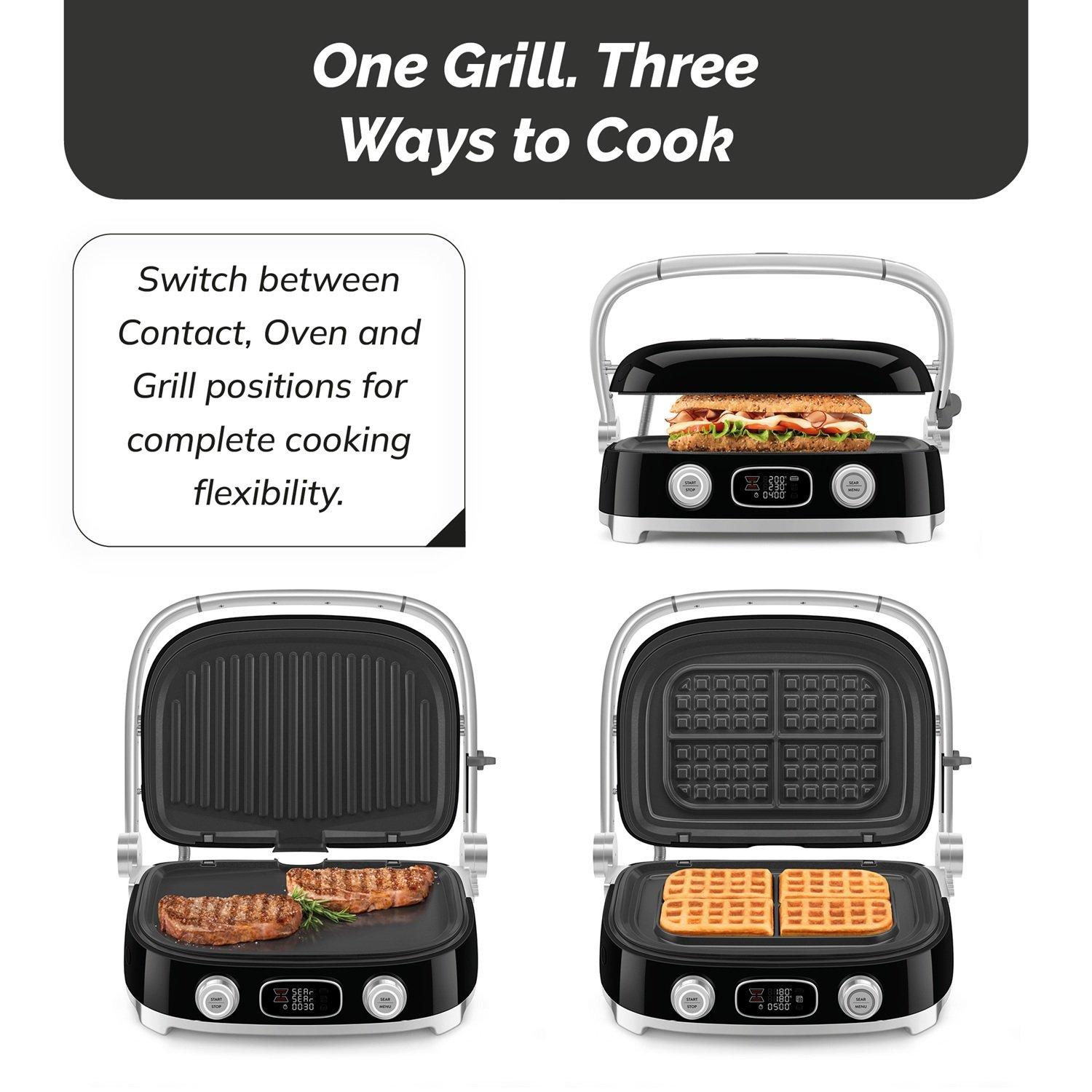 Black - Smeg - Multiuse Grill in Black - 2
