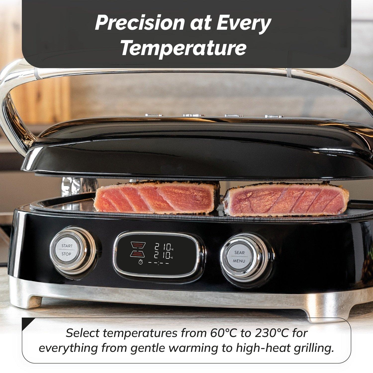 Black - Smeg - Multiuse Grill in Black - 3